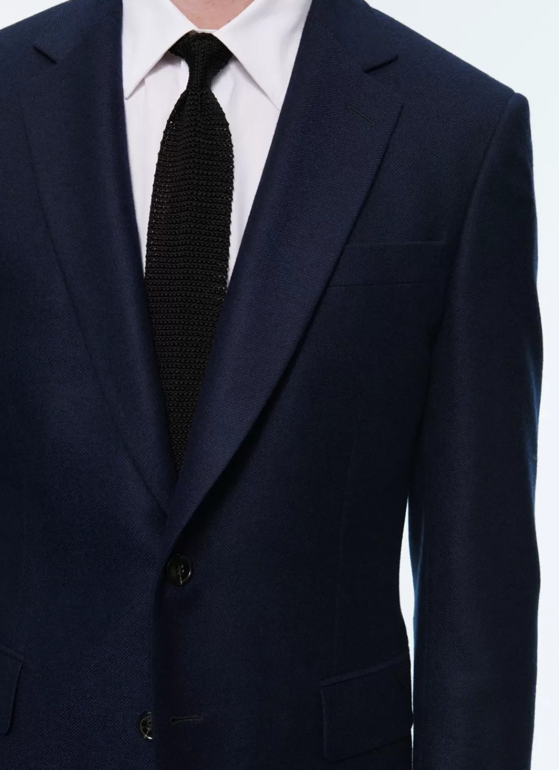 Fursac Basket Weaved Cashmere Jacket Navy Blue Clearance