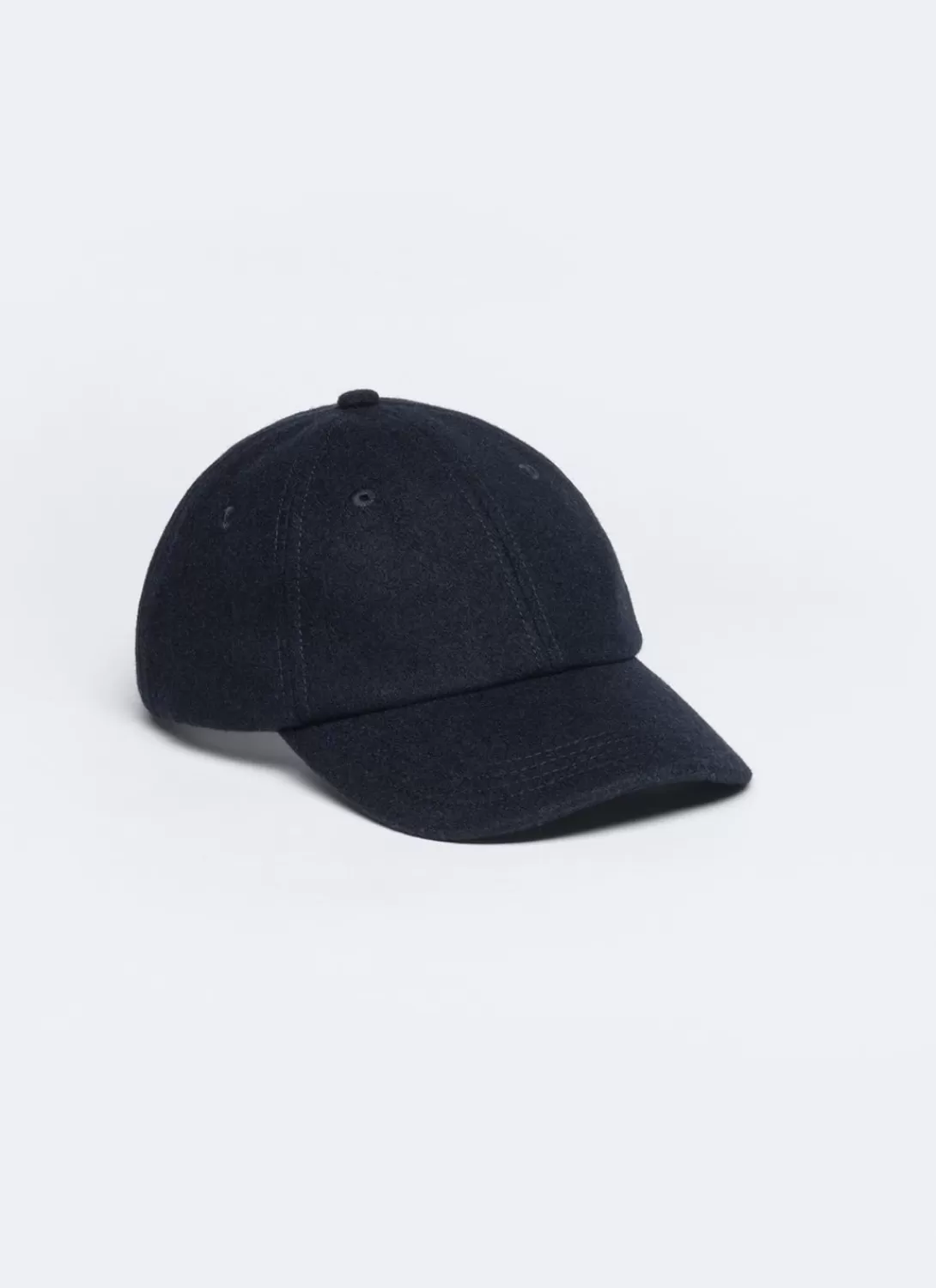 Fursac Blended Wool Cap Navy Blue Fashion