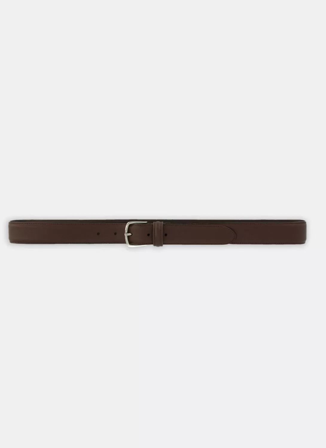Fursac Brown Leather Belt Saffiano Brown Leather Online