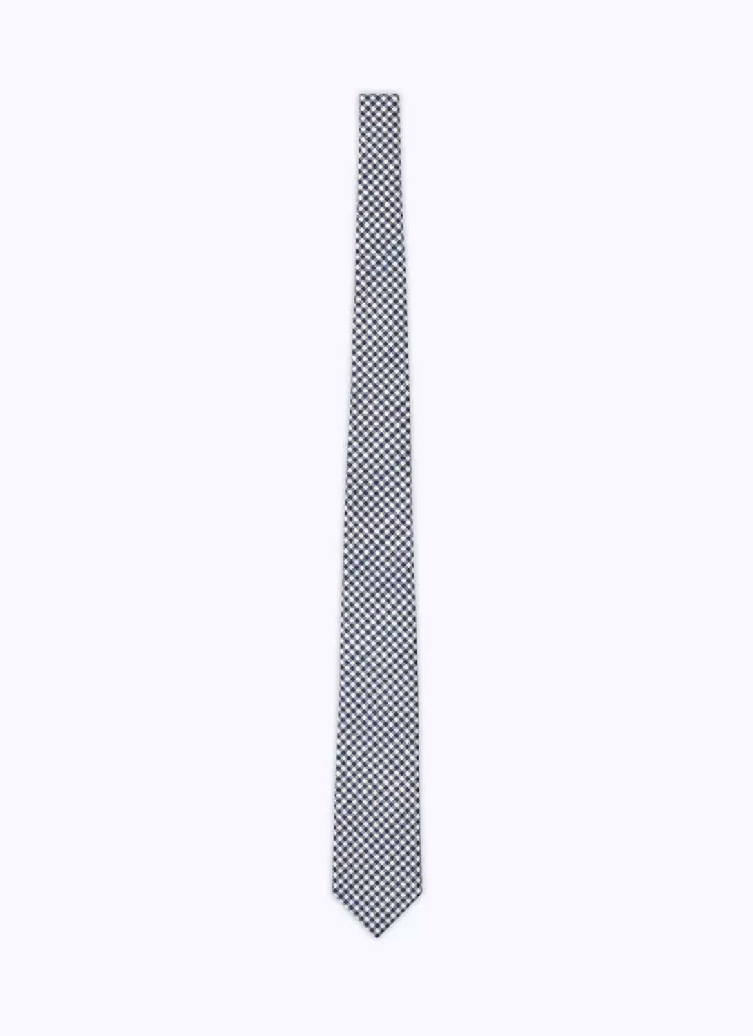 Fursac Canvas Tie With Gingham Pattern White And Blue Gingham Pattern Clearance