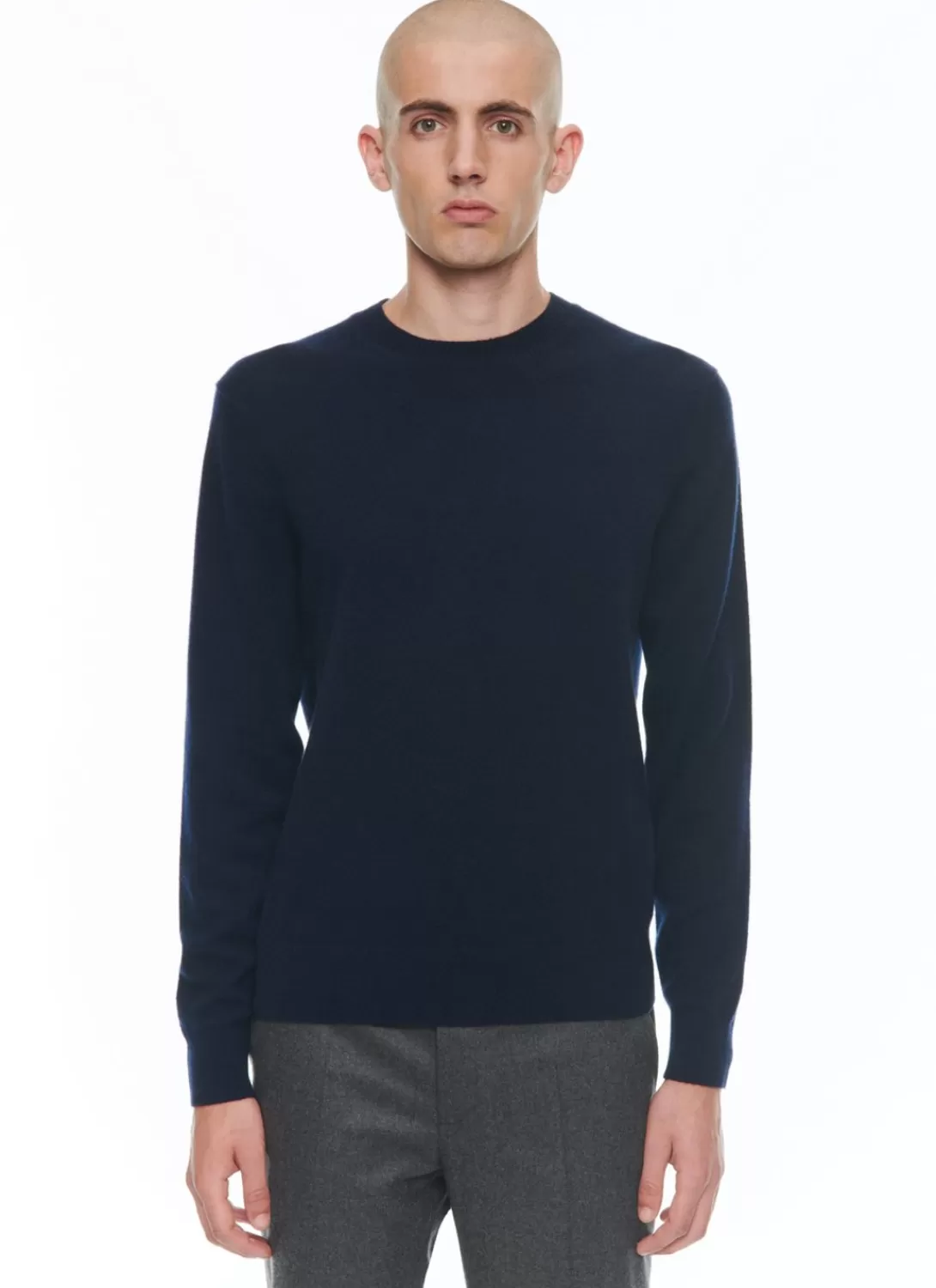 Fursac Cashmere Roll Neck Sweater Navy Blue Cheap