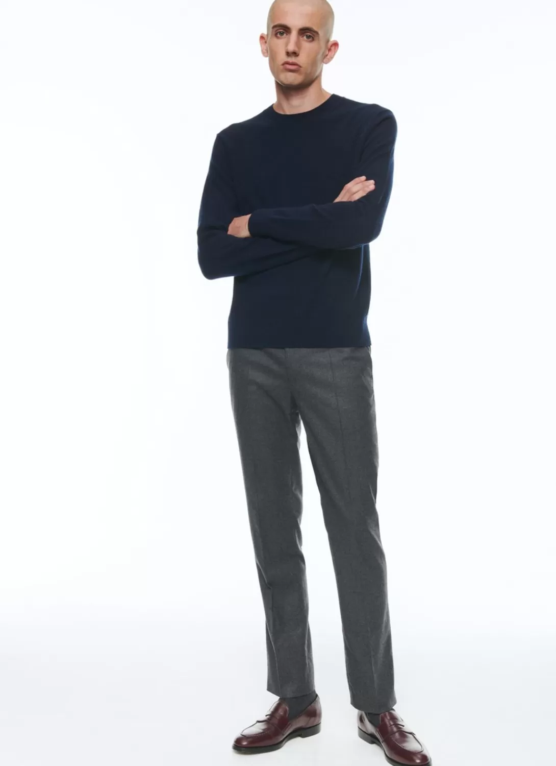 Fursac Cashmere Roll Neck Sweater Navy Blue Cheap
