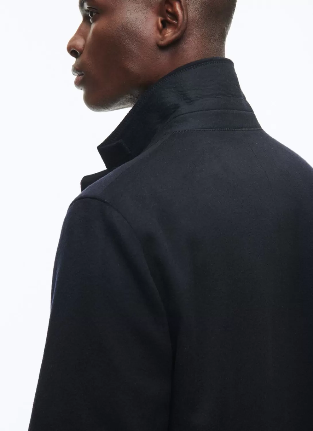 Fursac Cashmere Tailored Coat Navy Blue Best