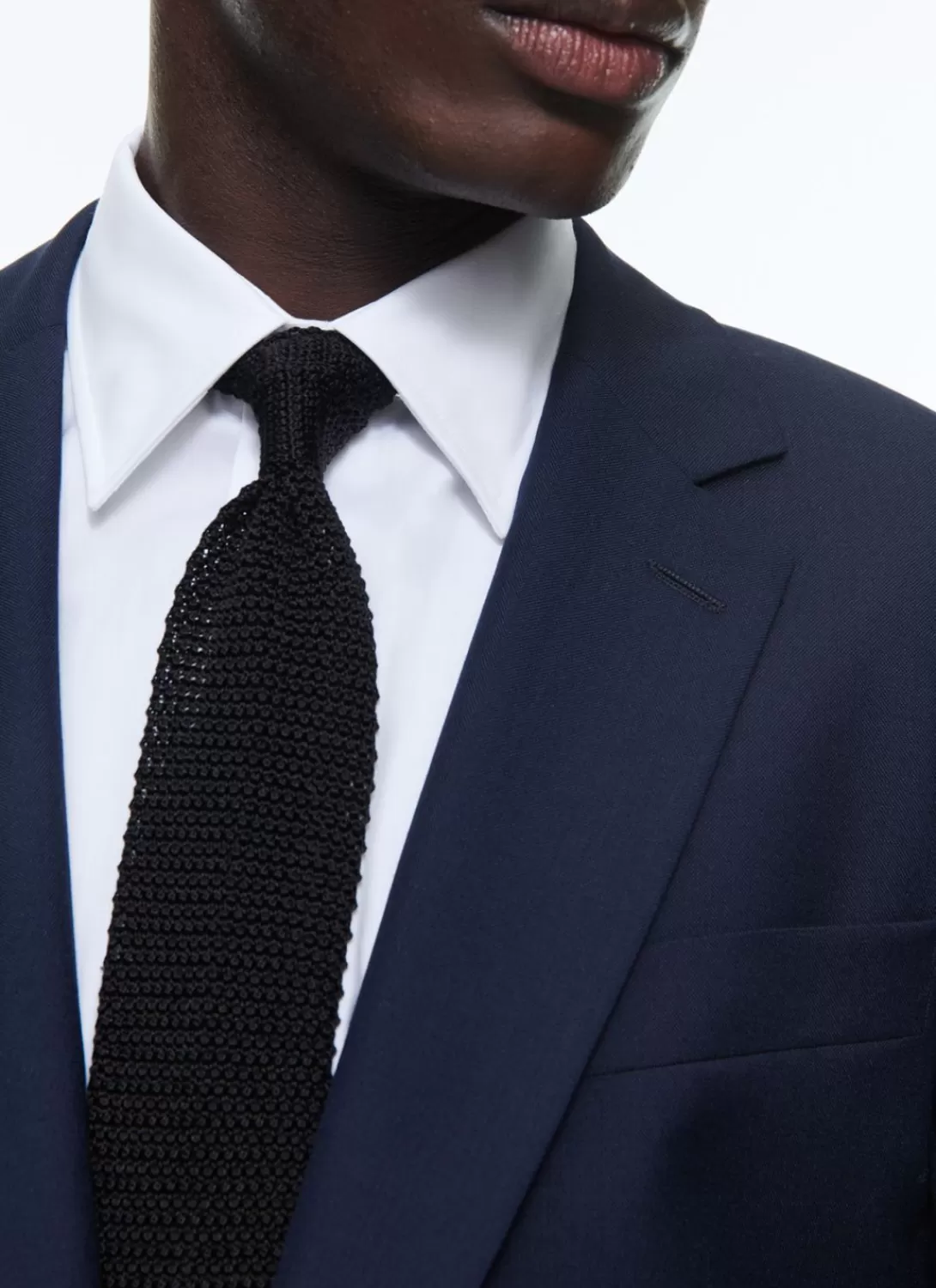 Fursac Certified Fresco Wool Fitted Suit Navy Blue Discount
