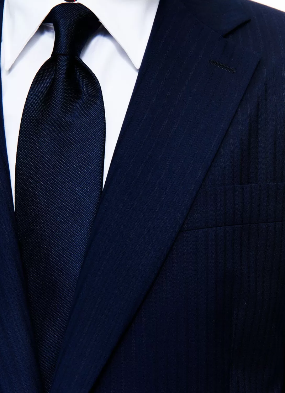 Fursac Certified Wool Suit With Stripes Navy Blue - Tone On Tone Stripes Discount