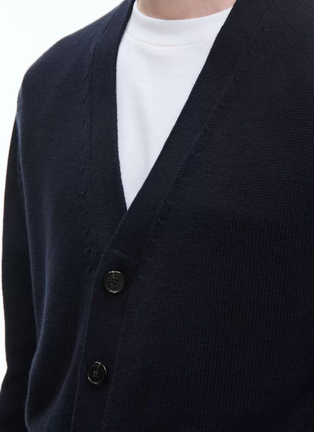 Fursac Cotton And Cashmere Cardigan Navy Blue Best Sale