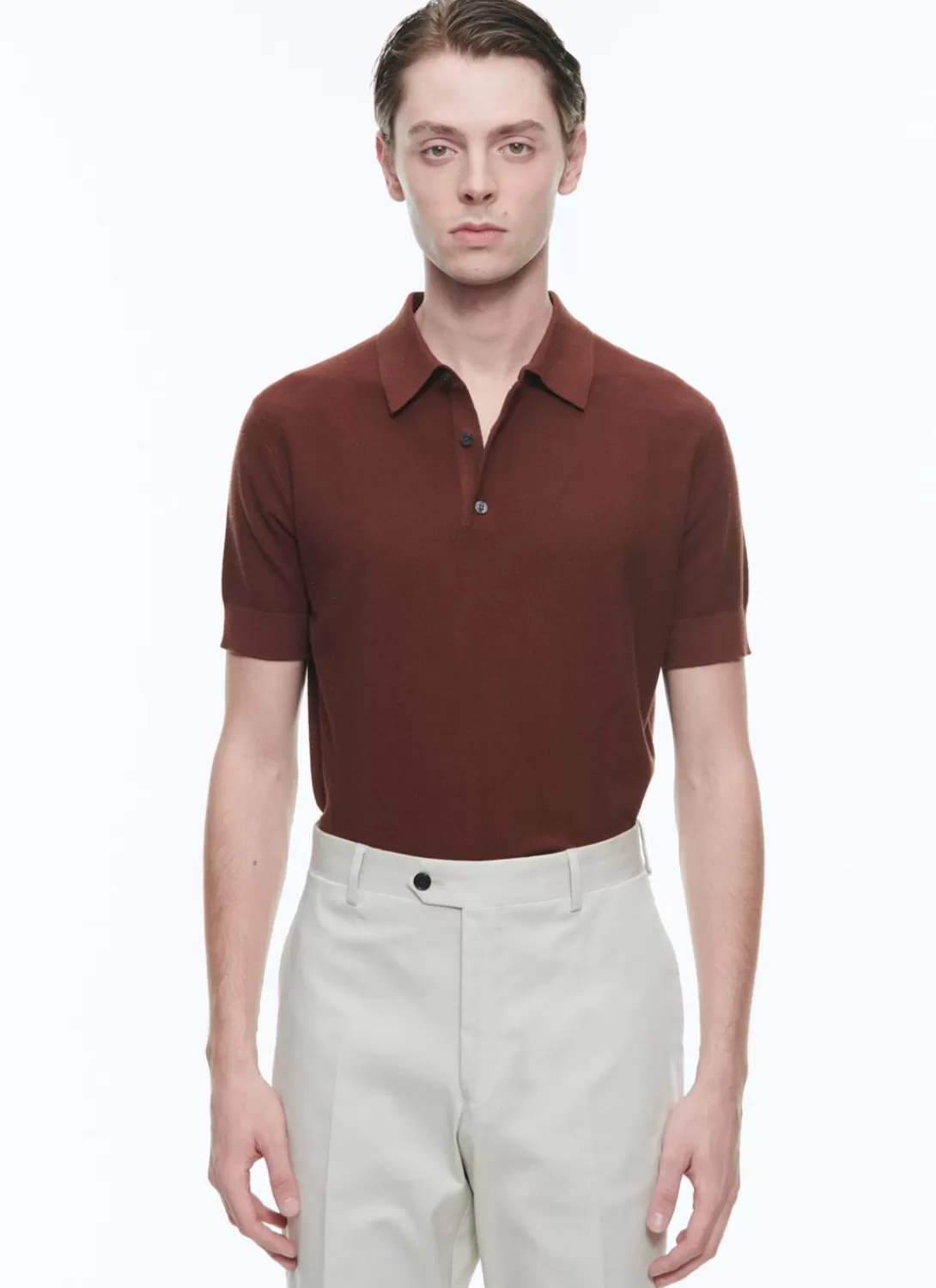 Fursac Cotton And Cashmere Polo Camel Brown Best