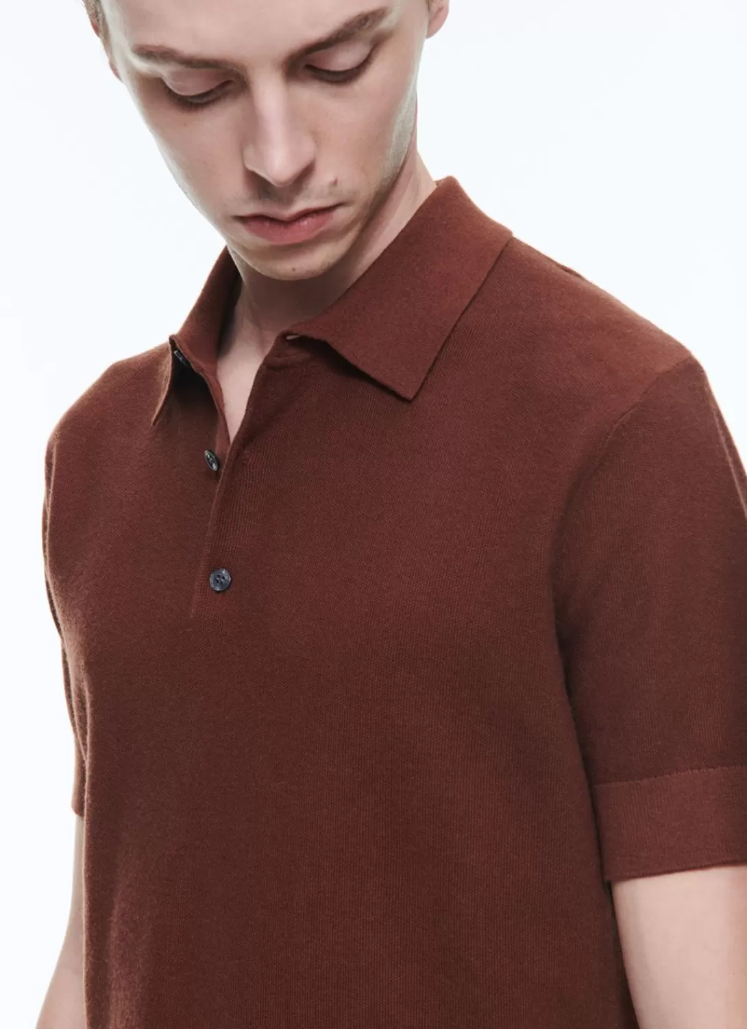 Fursac Cotton And Cashmere Polo Camel Brown Best