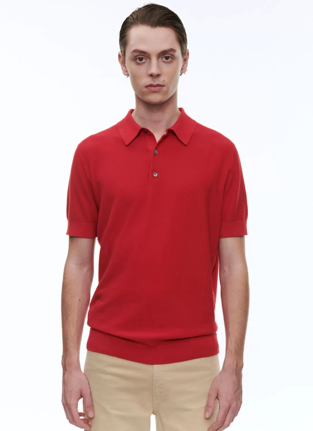 Fursac Cotton And Cashmere Polo Sweater Red Cheap