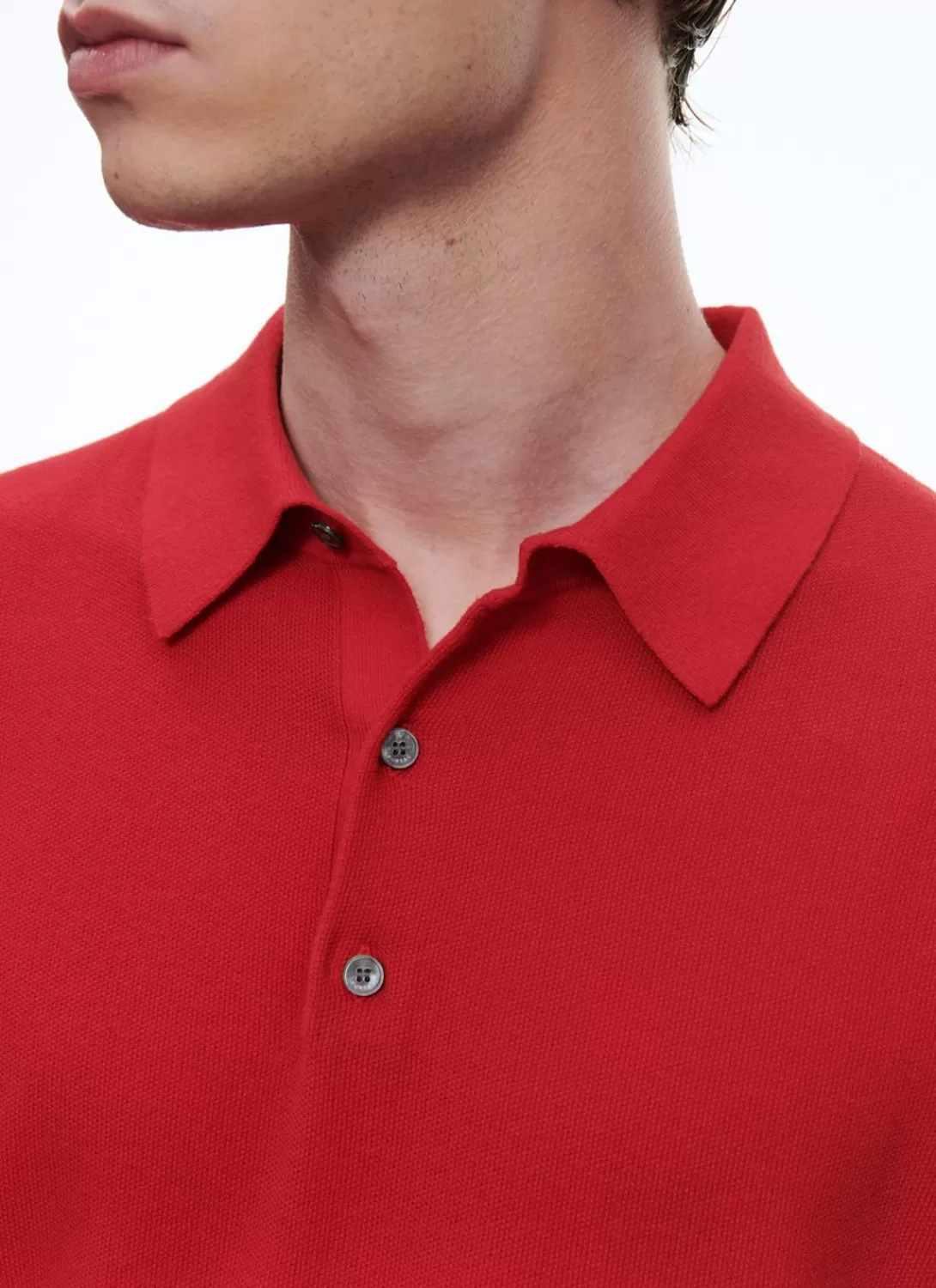 Fursac Cotton And Cashmere Polo Sweater Red Cheap
