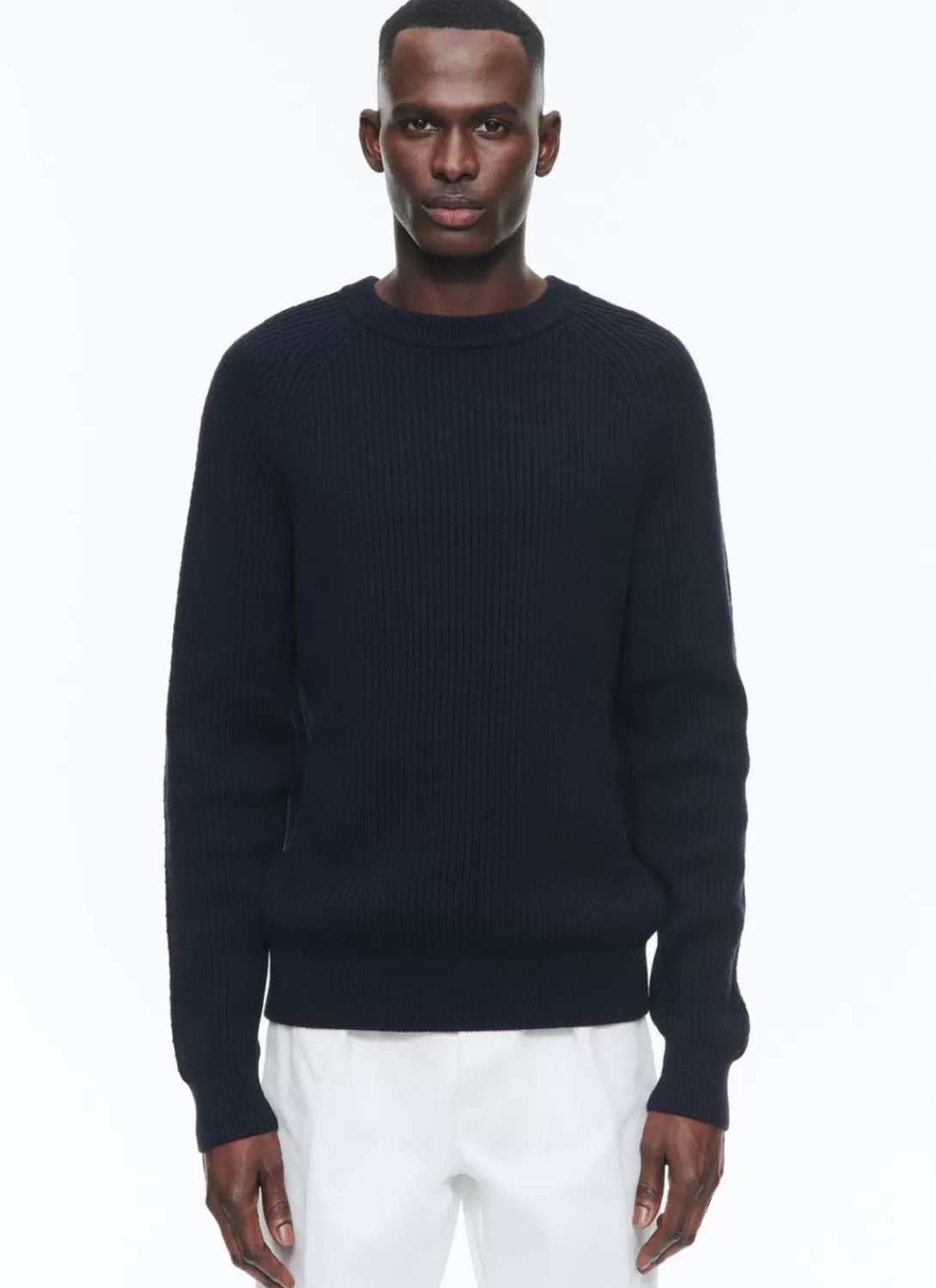 Fursac Cotton And Certified Wool Sweater Navy Blue Hot