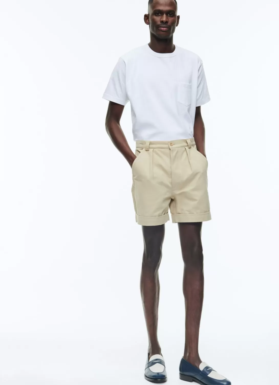 Fursac Cotton Canvas Bermuda Shorts Beige Cheap