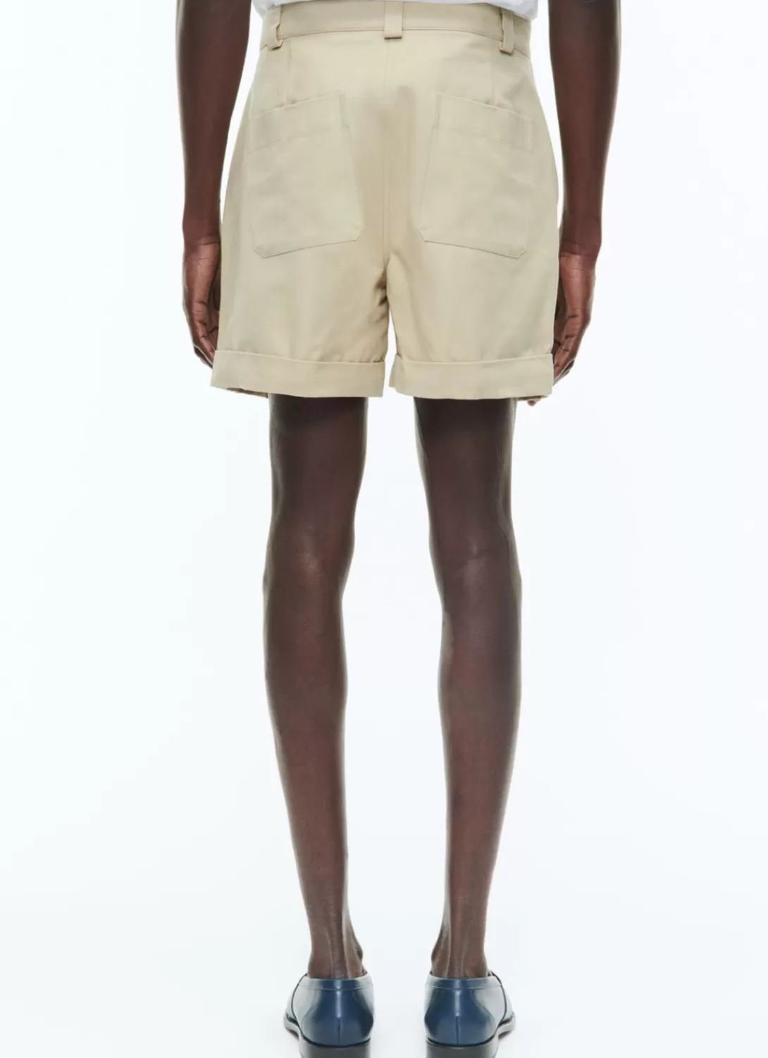 Fursac Cotton Canvas Bermuda Shorts Beige Cheap