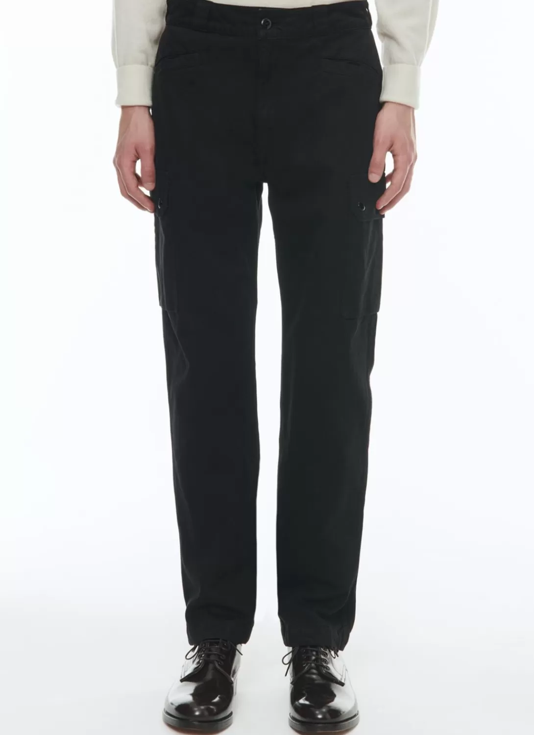 Fursac Cotton Cargo Trousers With Multipockets Black Discount