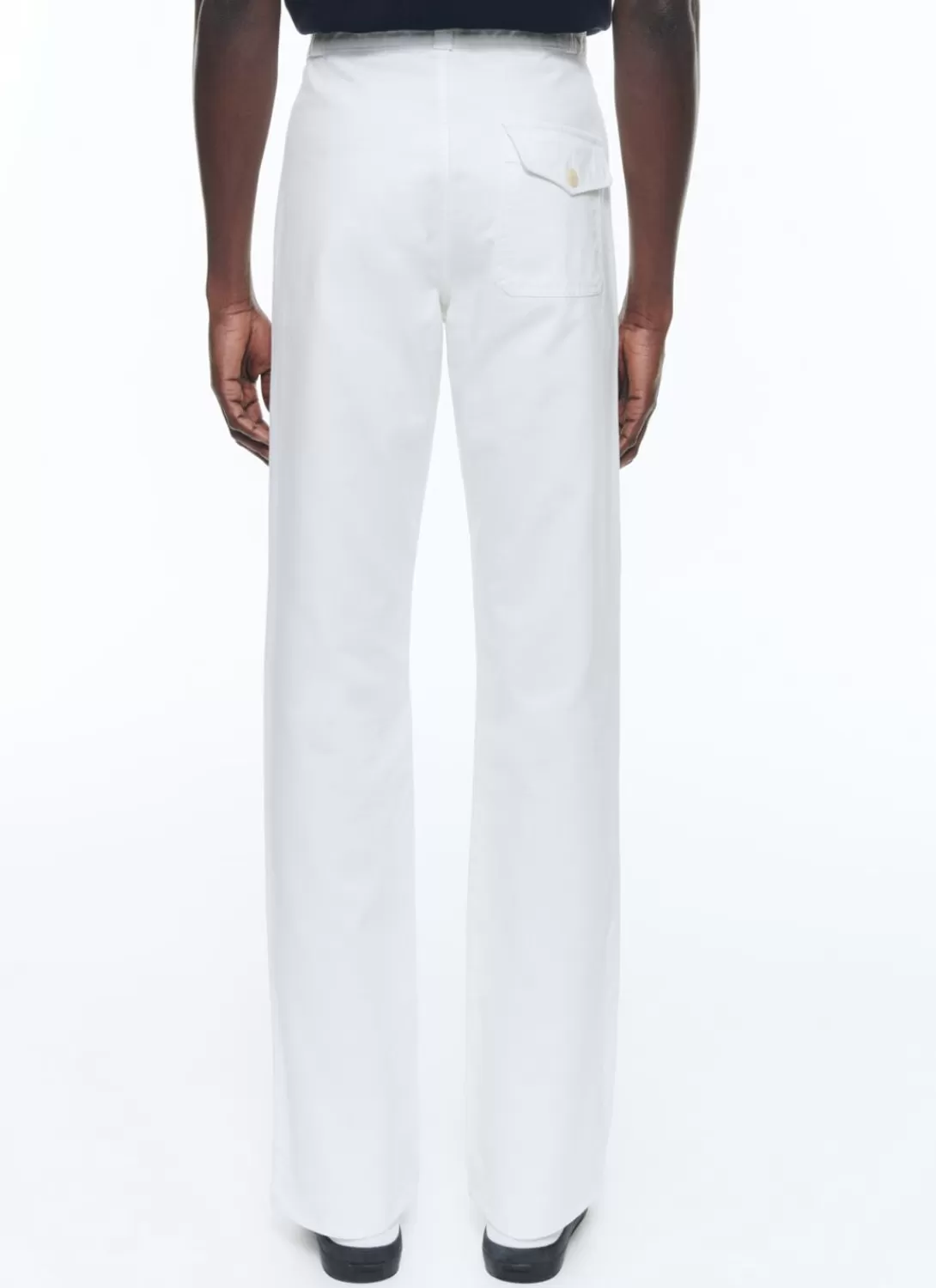 Fursac Cotton Gabardine Flare Trousers White Shop