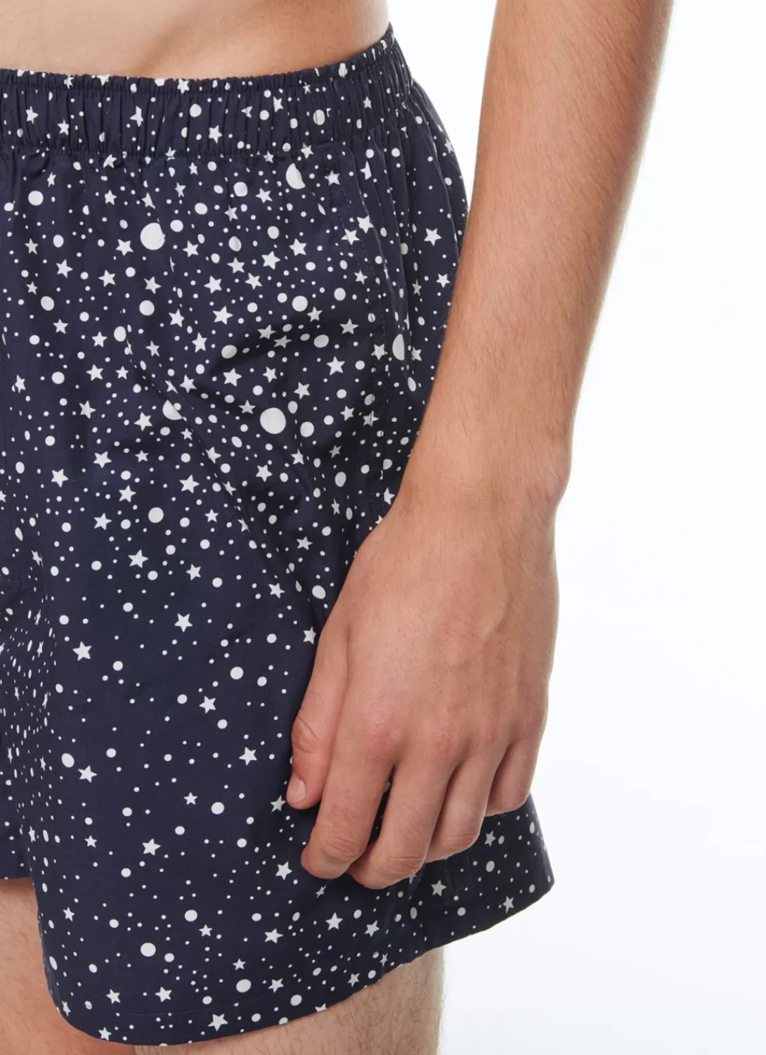 Fursac Cotton Poplin Boxer Shorts Navy Blue - Stars Print Shop