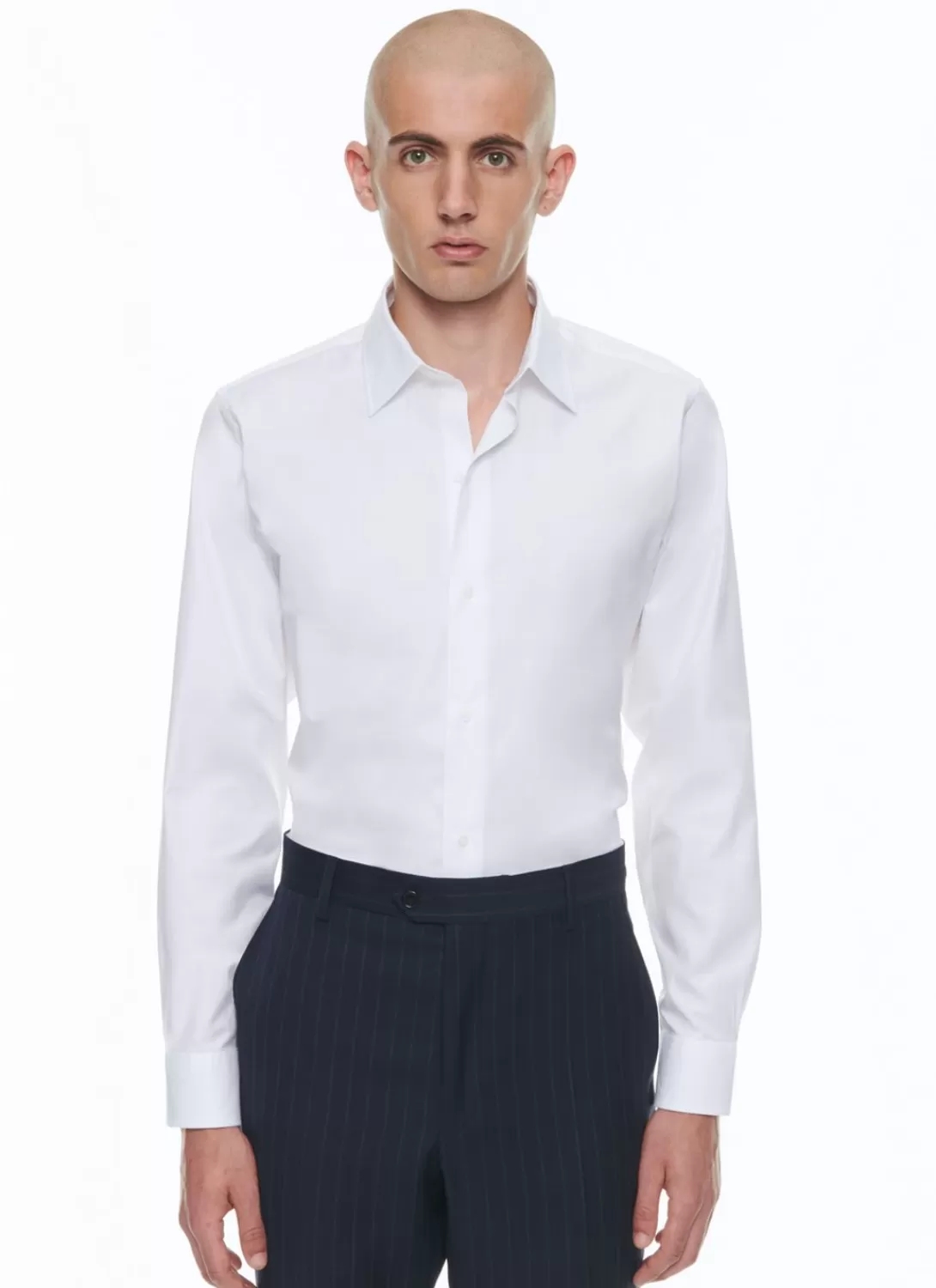 Fursac Cotton Poplin Shirt With Straight Collar White Fashion