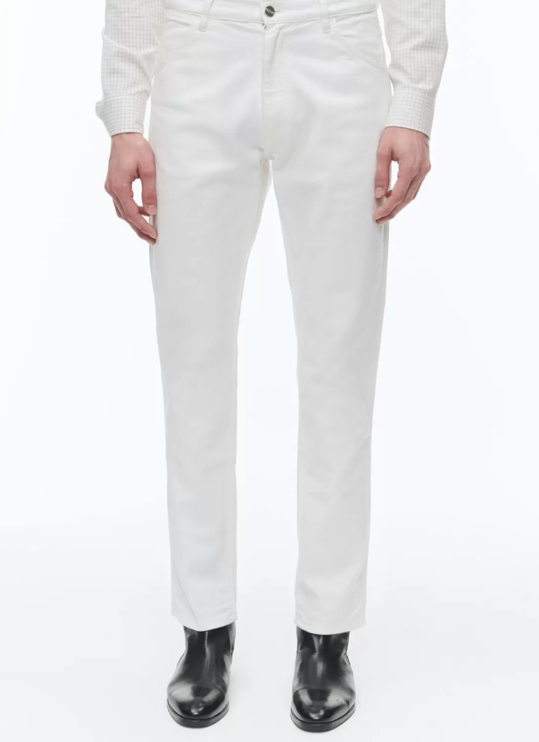 Fursac Cotton Serge 5-Pocket Trousers White Hot