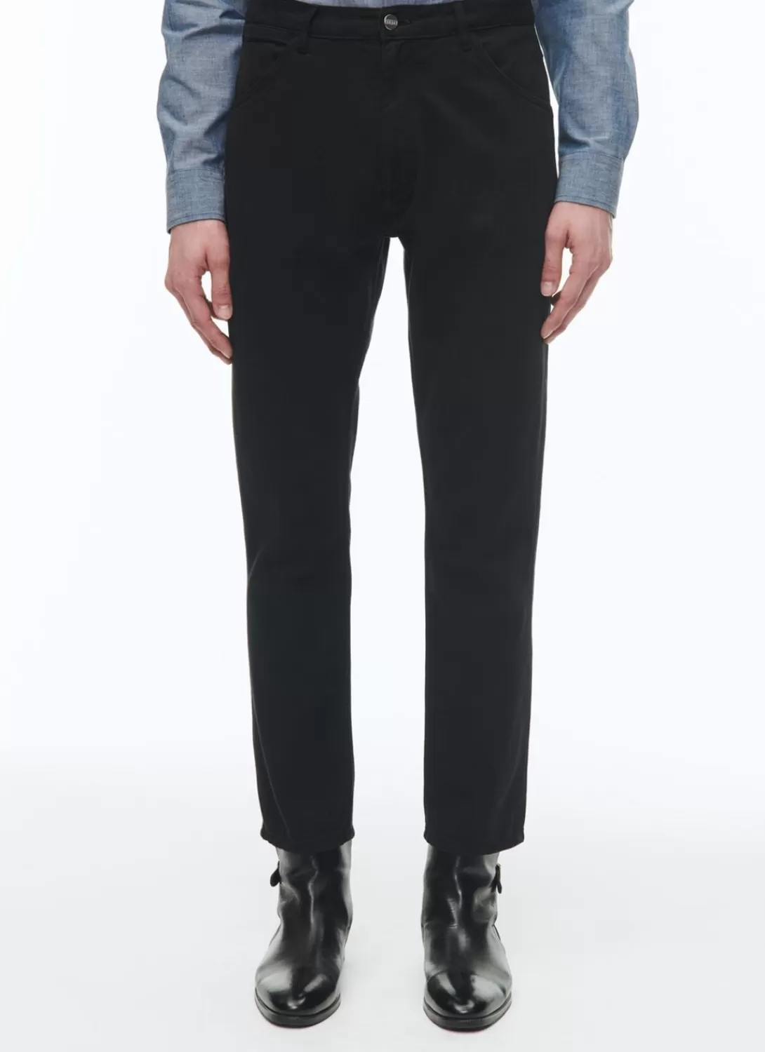 Fursac Cotton Serge 5-Pocket Trousers Black Flash Sale