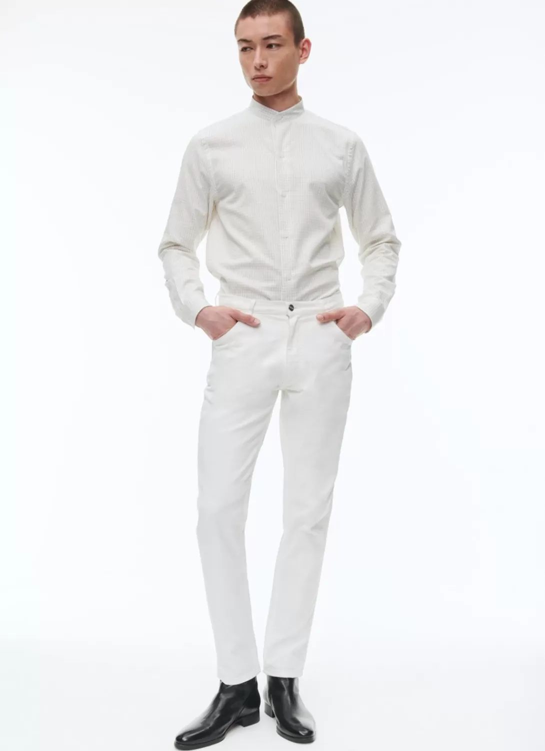 Fursac Cotton Serge 5-Pocket Trousers White Hot