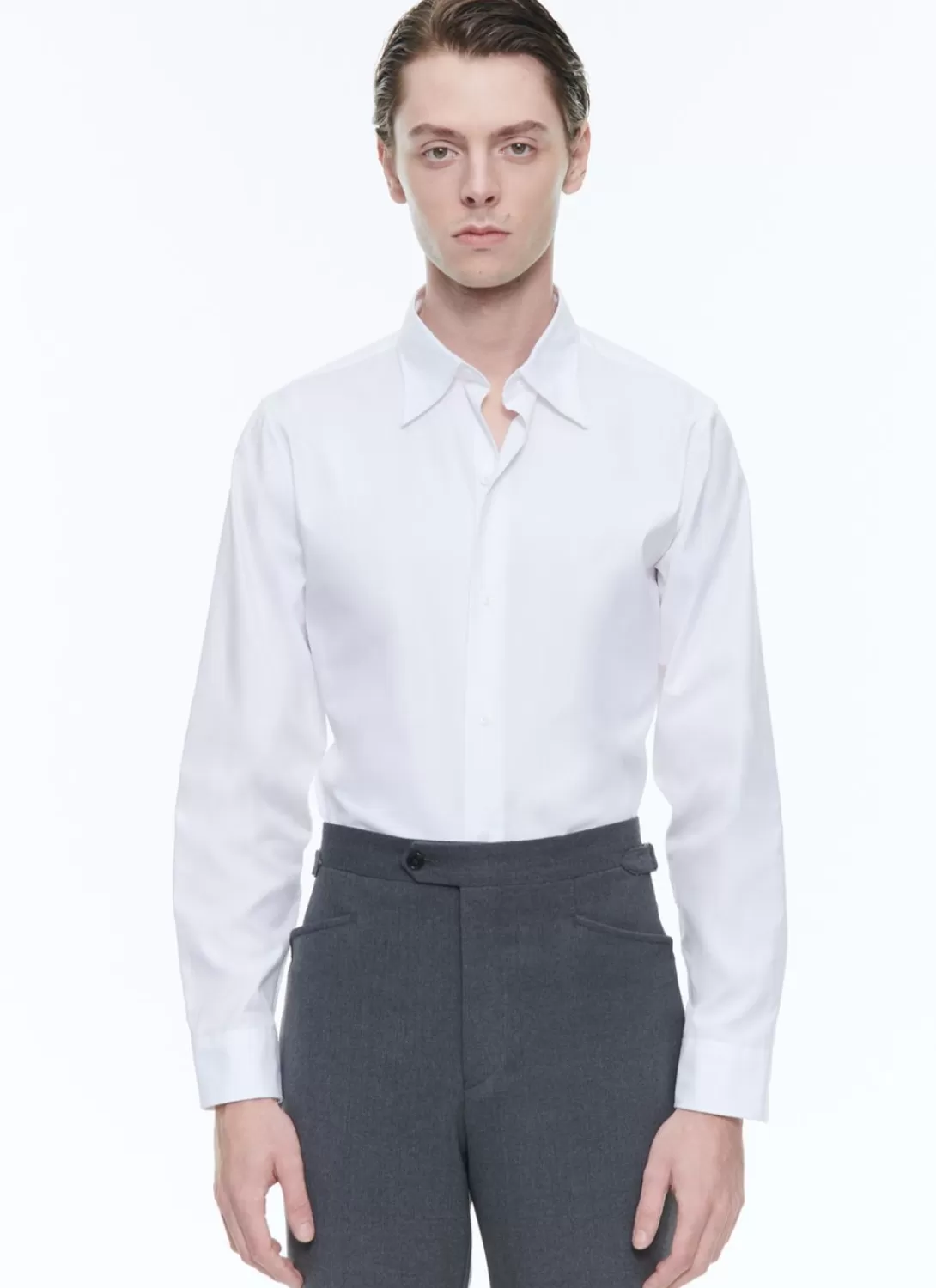 Fursac Cotton Shirt With A Swallow Collar White Fashion