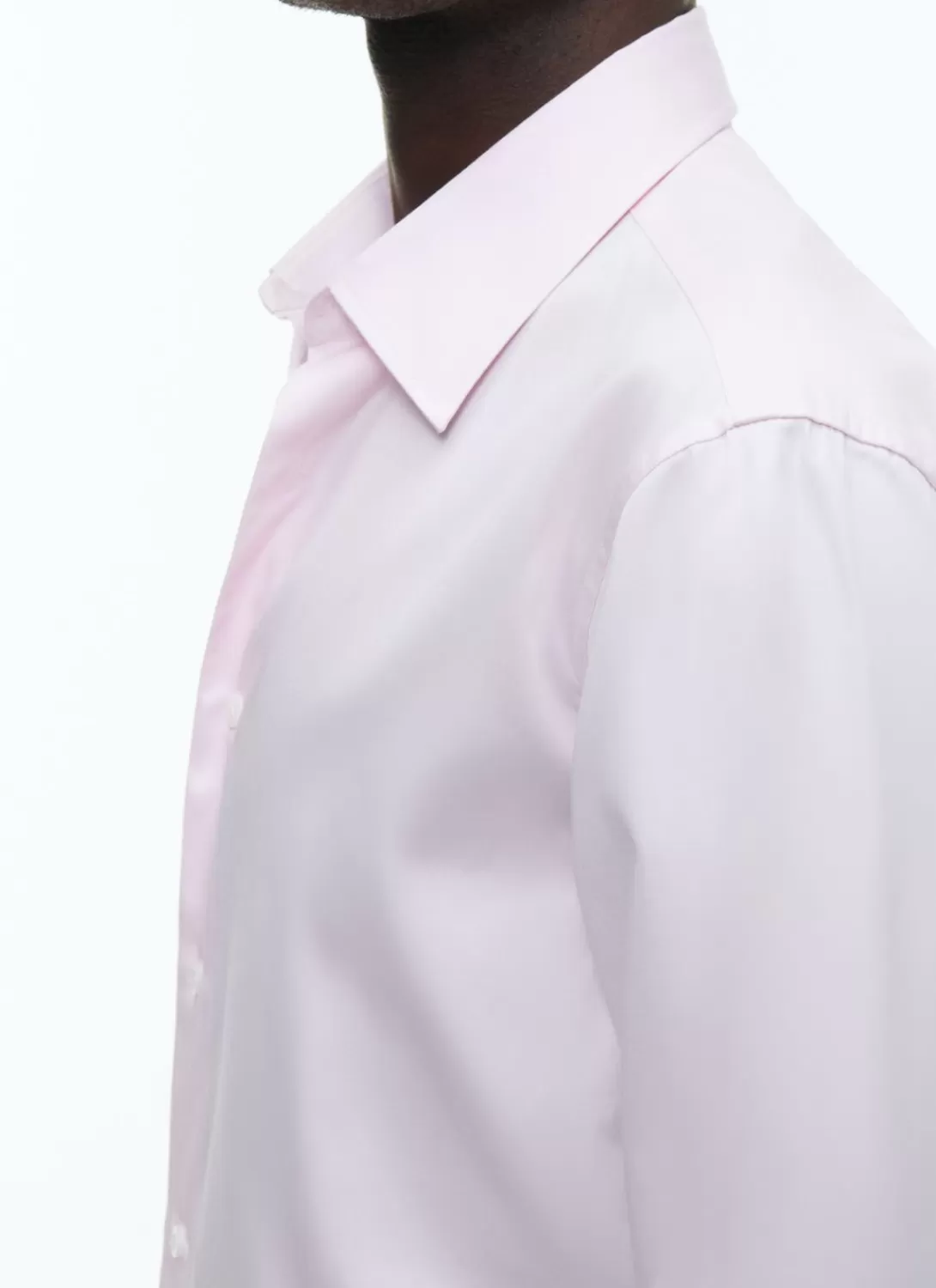 Fursac Cotton Shirt With Straight Collar Pale Pink Sale