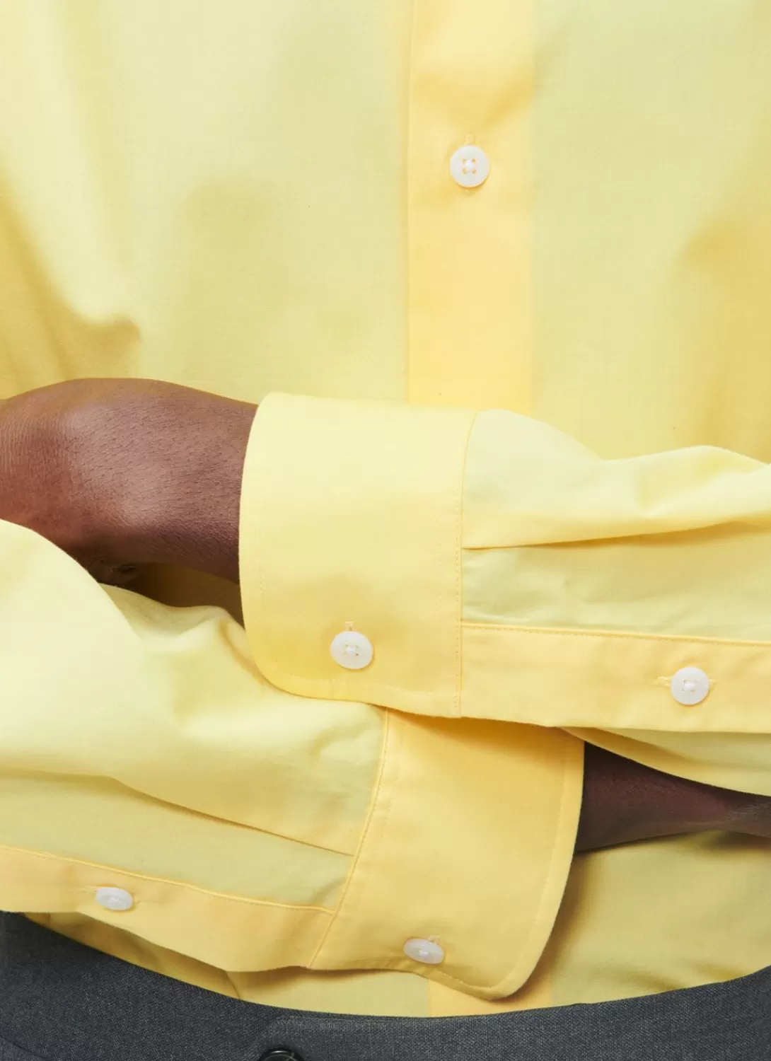 Fursac Cotton Shirt With Swallow Collar Yellow Hot
