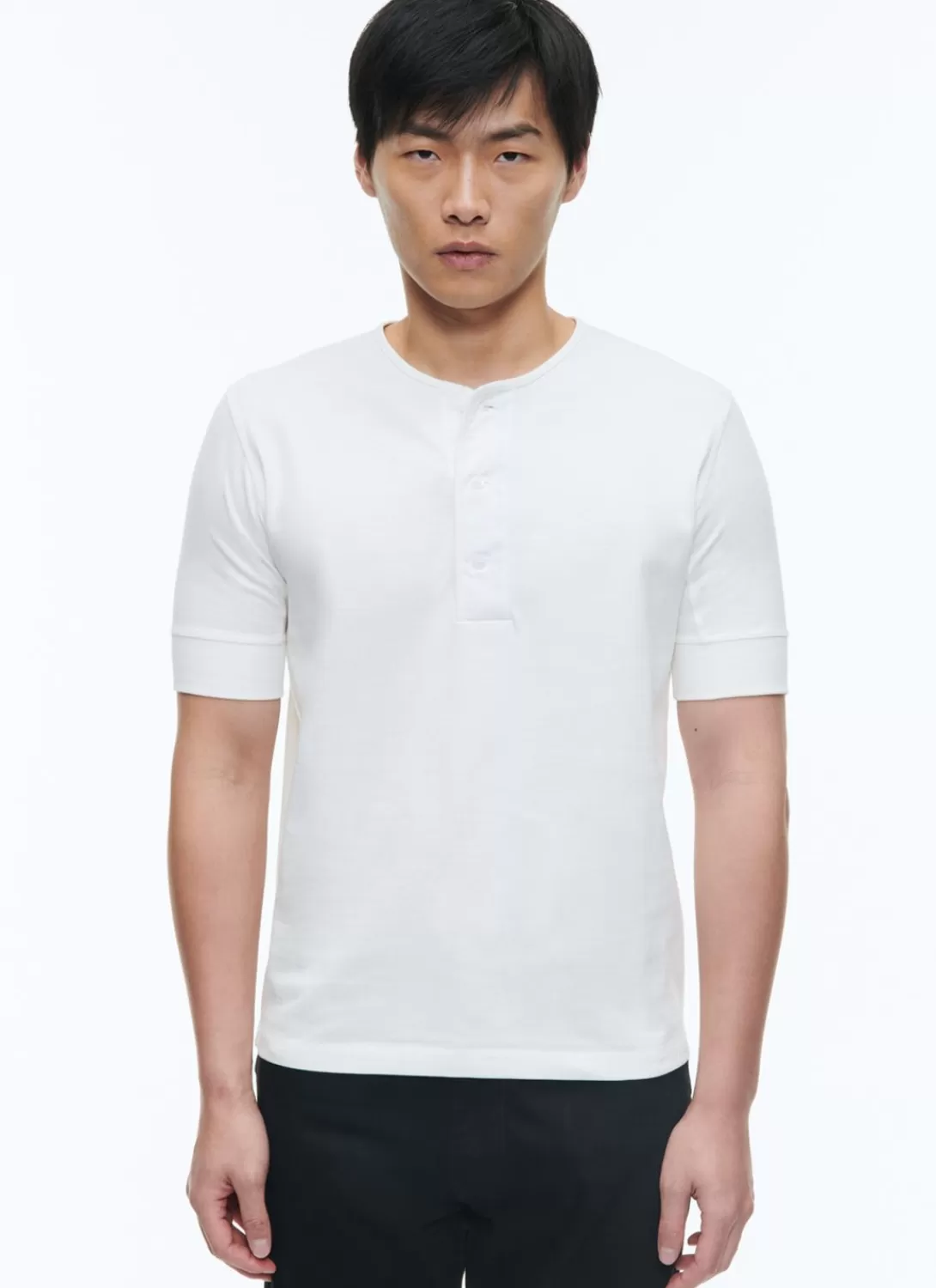 Fursac Cotton T-Shirt With Tunisian Collar White Shop