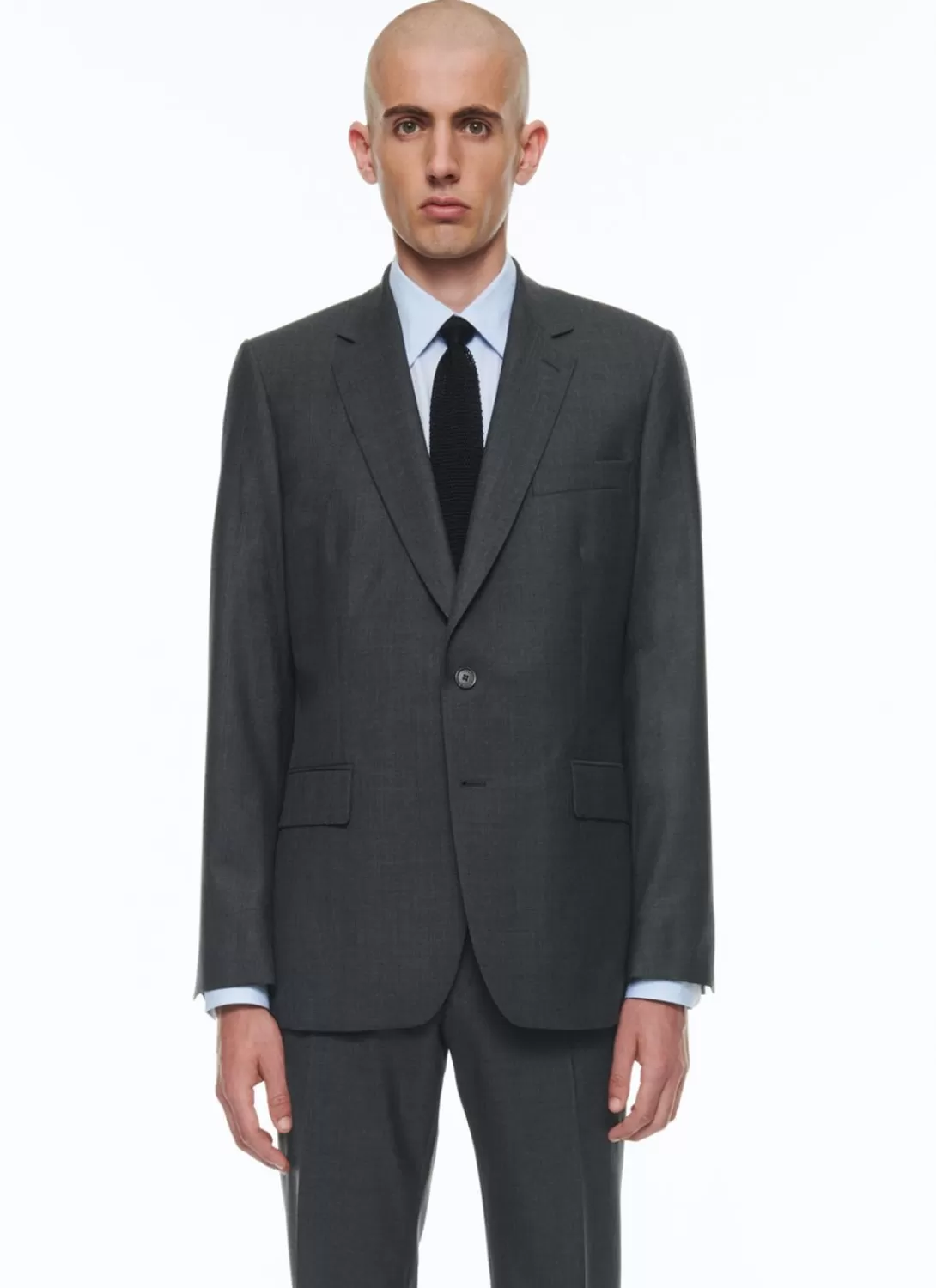 Fursac End-On-End Virgin Wool Large Jacket Charcoal Grey - End-On-End Hot