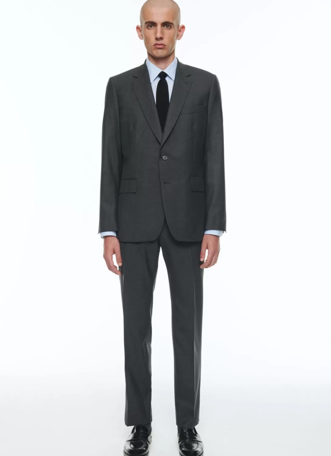 Fursac End-On-End Virgin Wool Large Suit Charcoal Grey - End-On-End Online