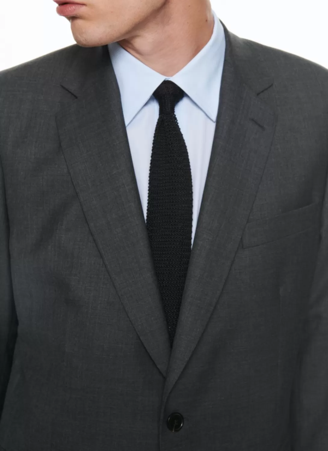 Fursac End-On-End Virgin Wool Large Suit Charcoal Grey - End-On-End Online