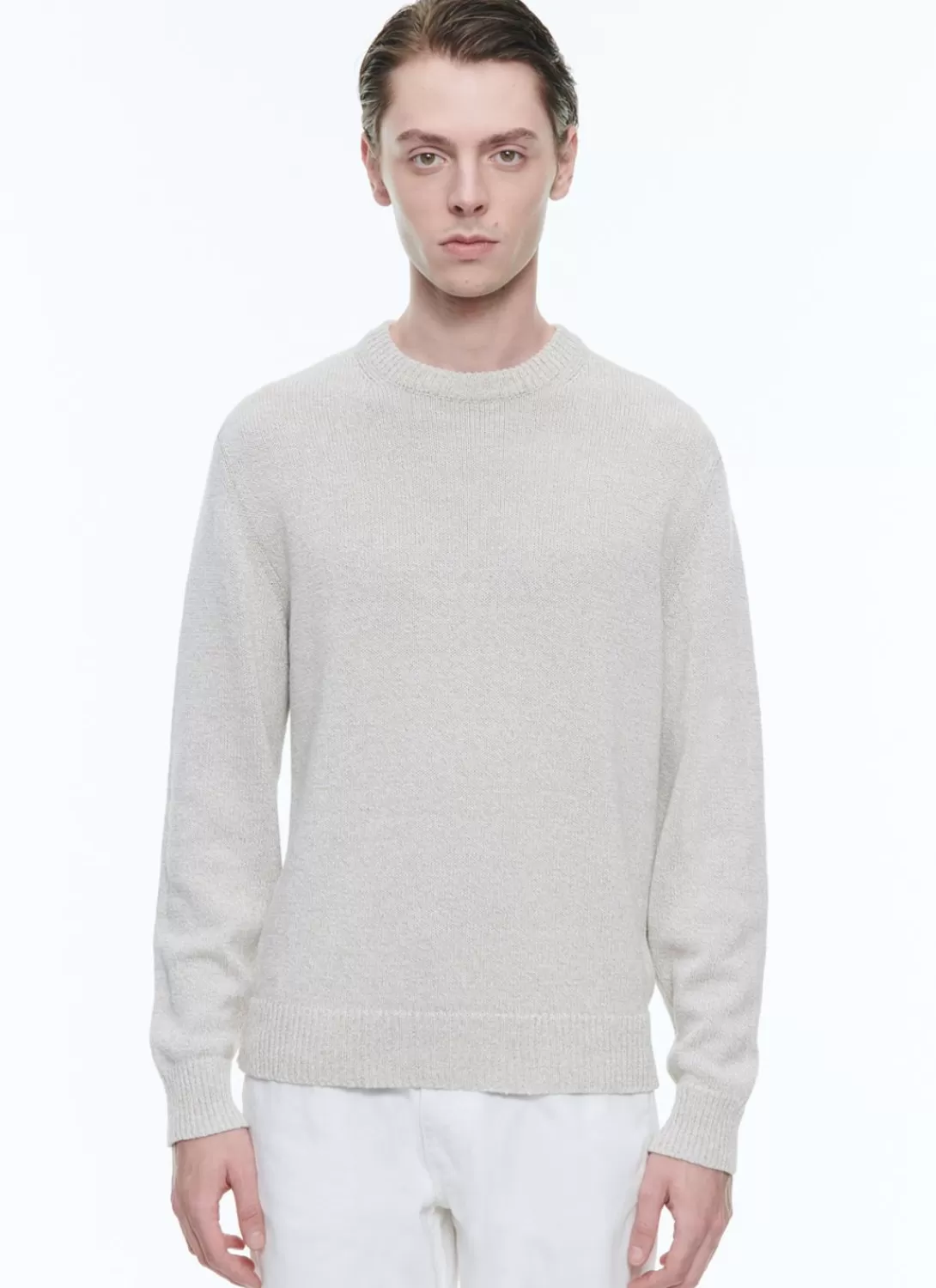 Fursac Flecked Linen And Cotton Sweater Flecked Beige Best Sale