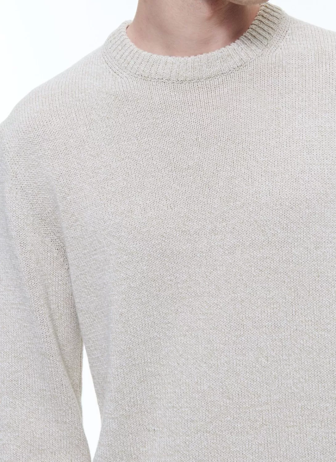 Fursac Flecked Linen And Cotton Sweater Flecked Beige Best Sale
