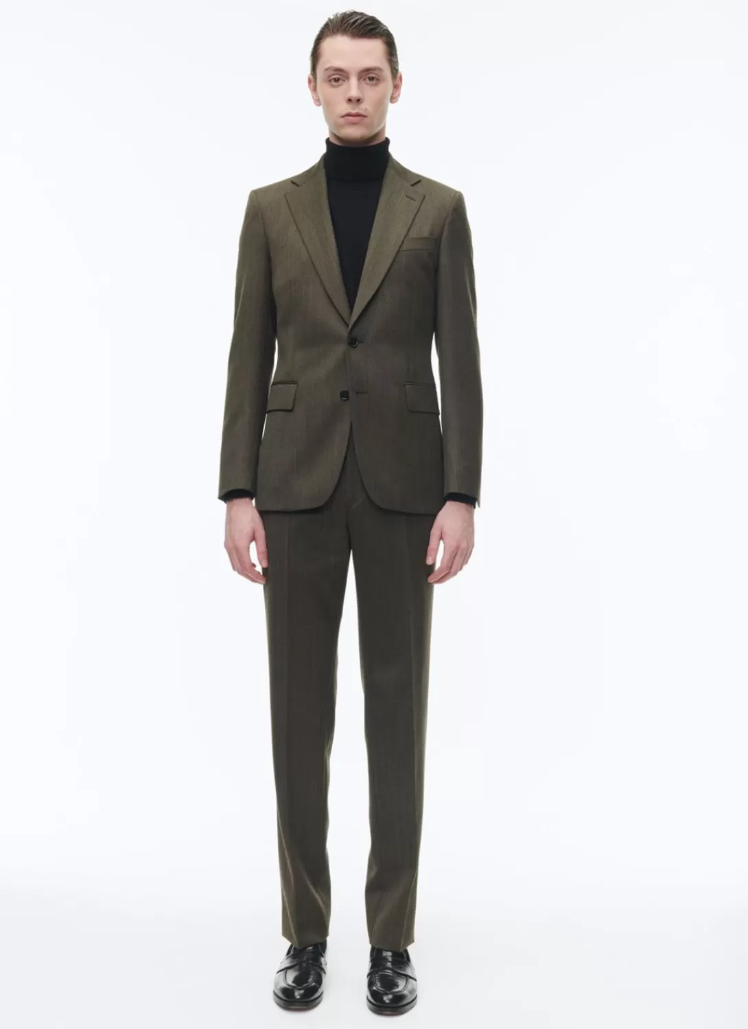 Fursac Flecked Wool Fitted Suit Bronze Store