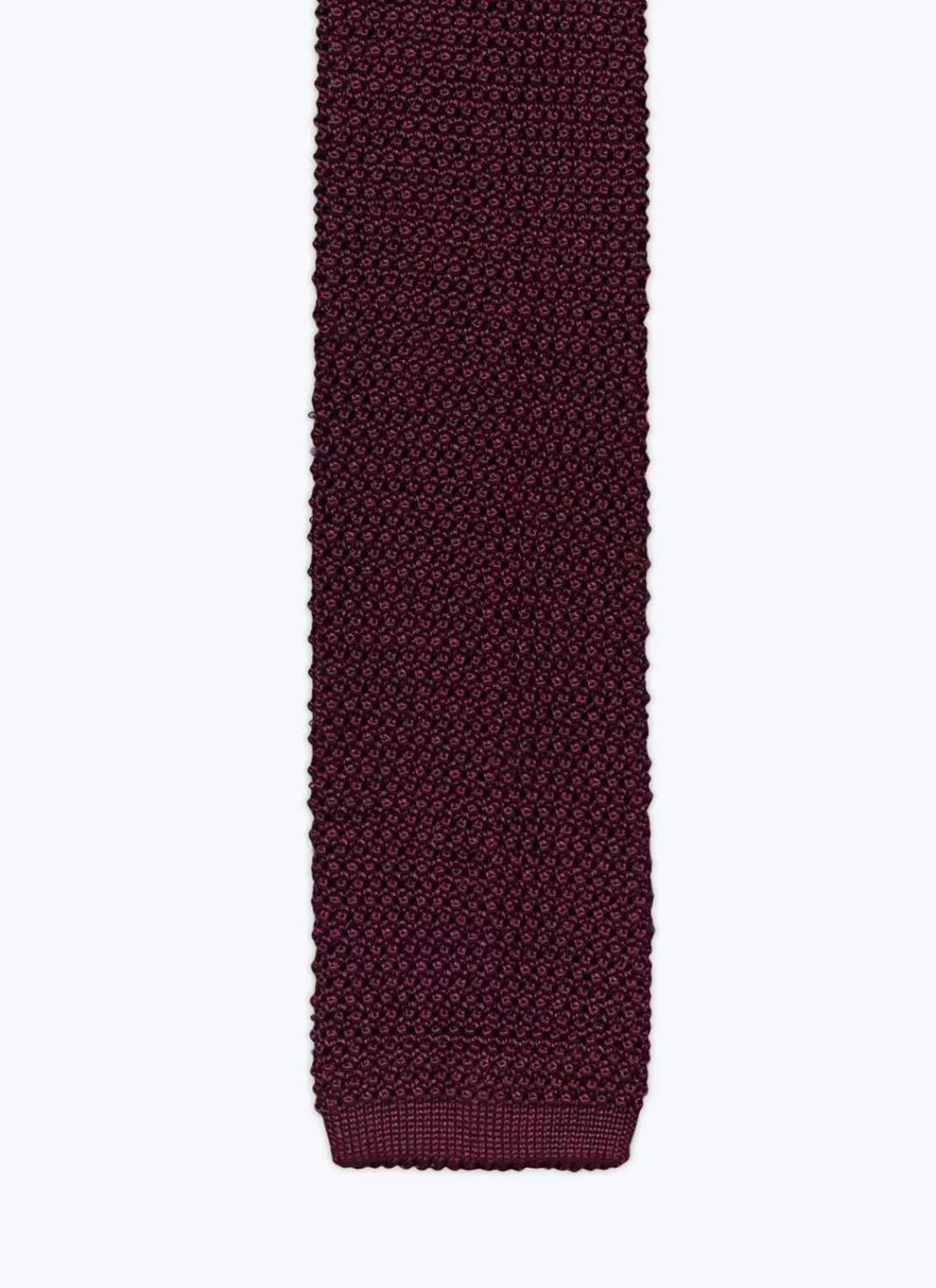 Fursac Knitted Silk Tie Burgundy Best Sale