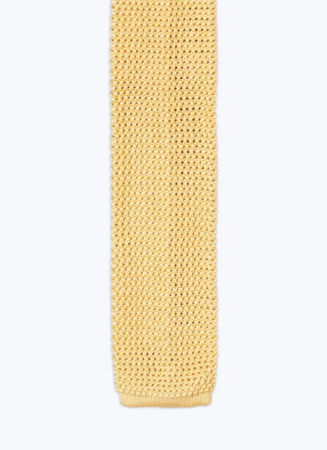 Fursac Knitted Silk Tie Light Yellow New