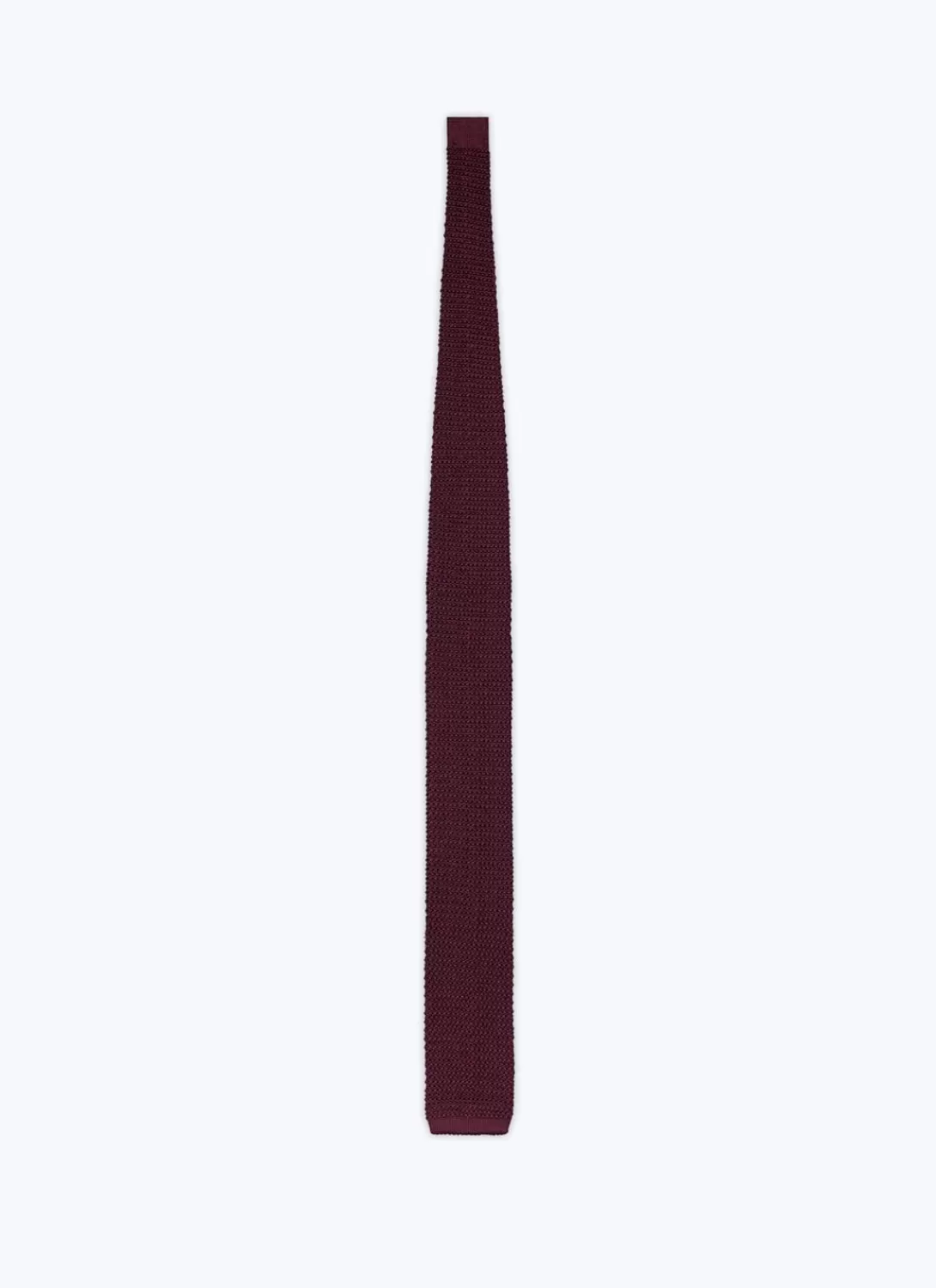 Fursac Knitted Silk Tie Burgundy Best Sale
