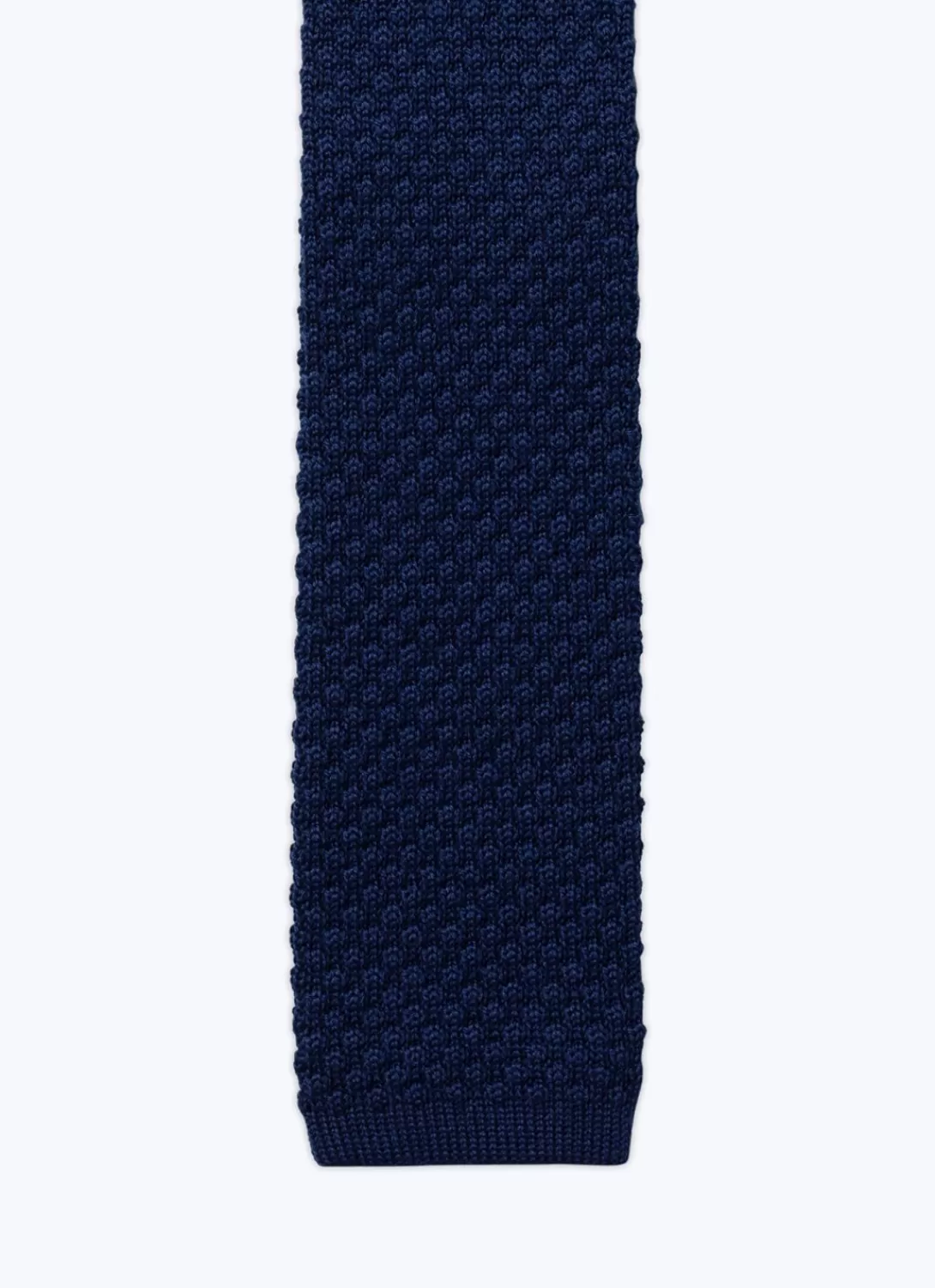 Fursac Knitted Wool Tie Navy Blue New