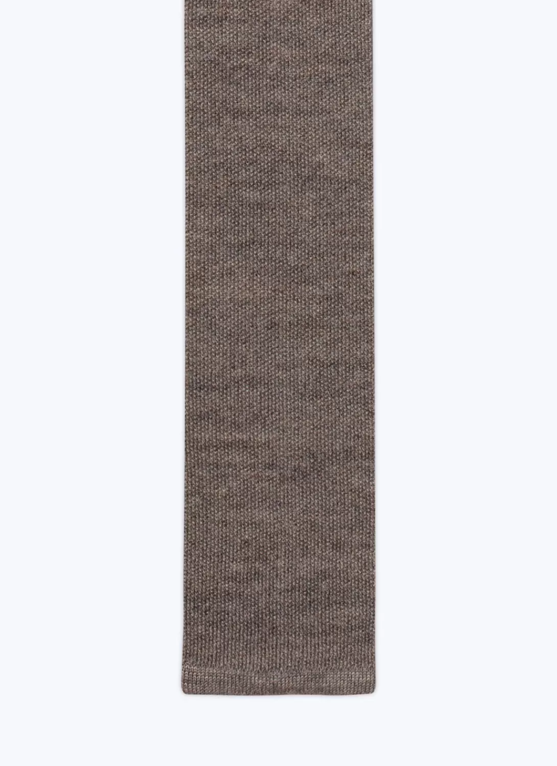Fursac Knitted Wool Tie Taupe Grey Flash Sale