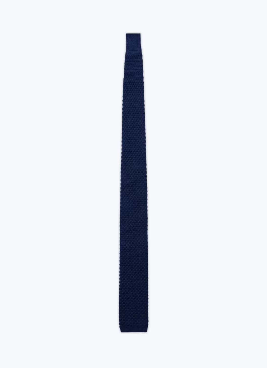 Fursac Knitted Wool Tie Navy Blue New