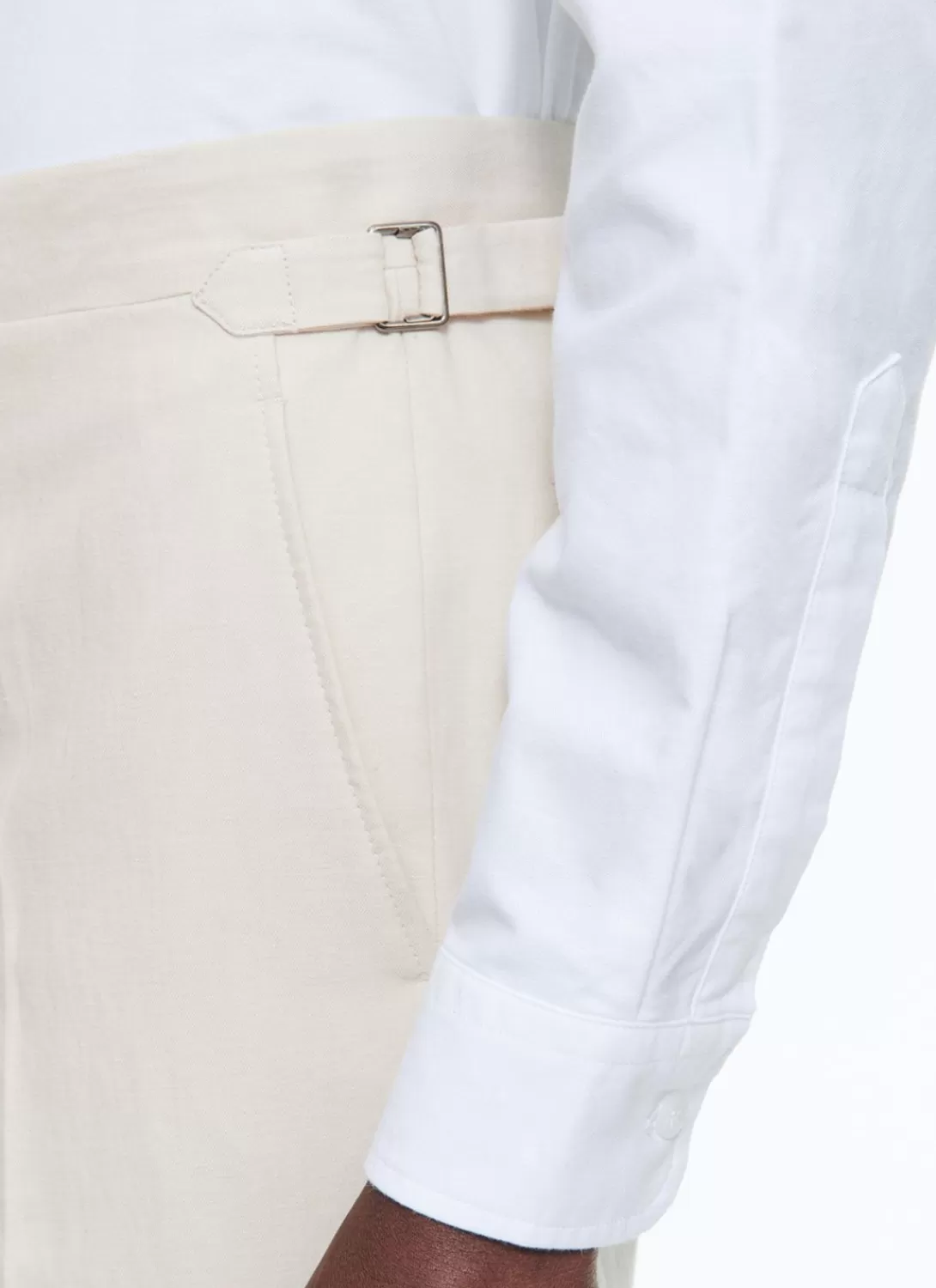 Fursac Linen And Certified Cotton Trousers Beige New