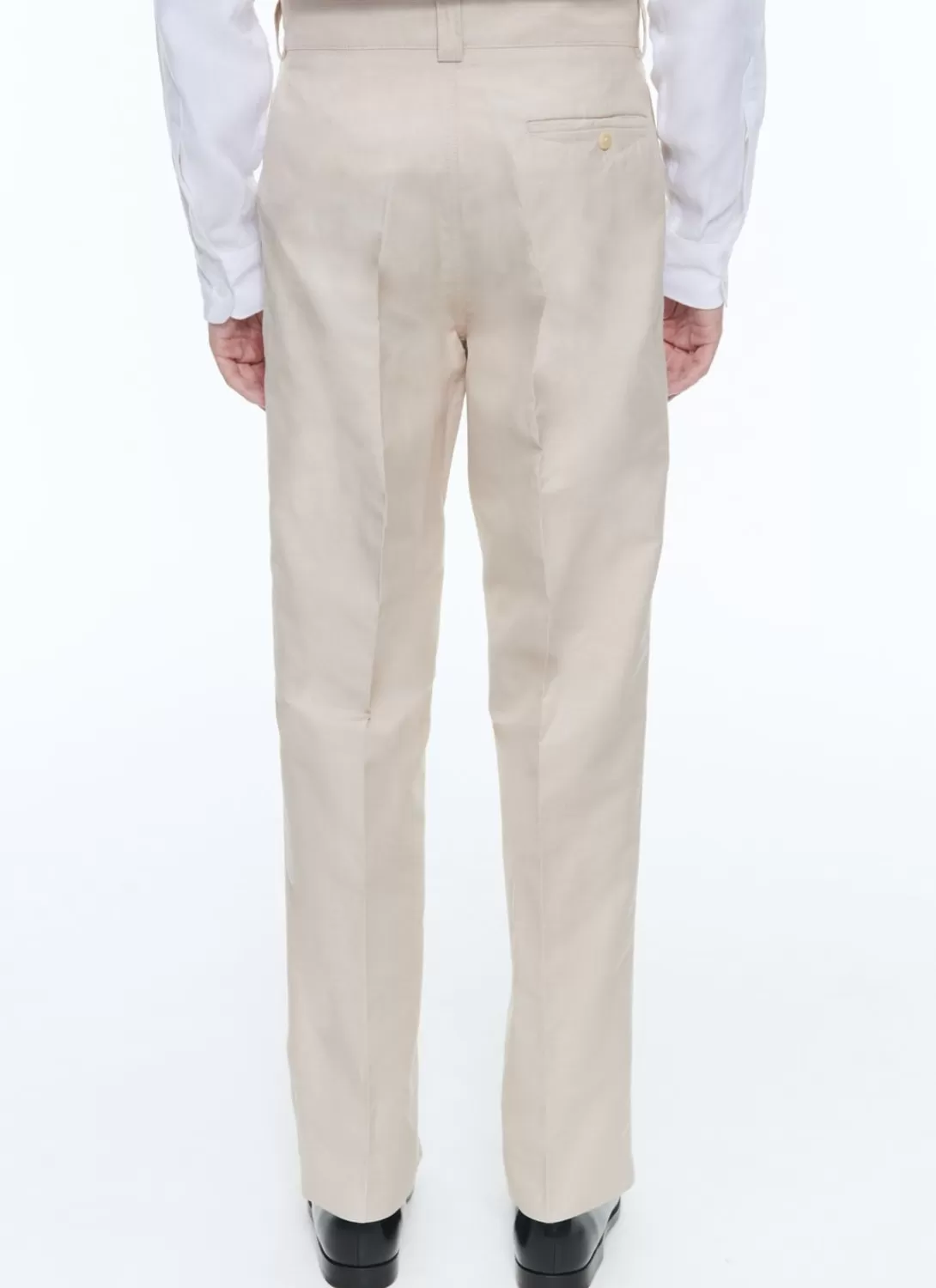 Fursac Linen And Cotton Chino Trousers Beige Flash Sale