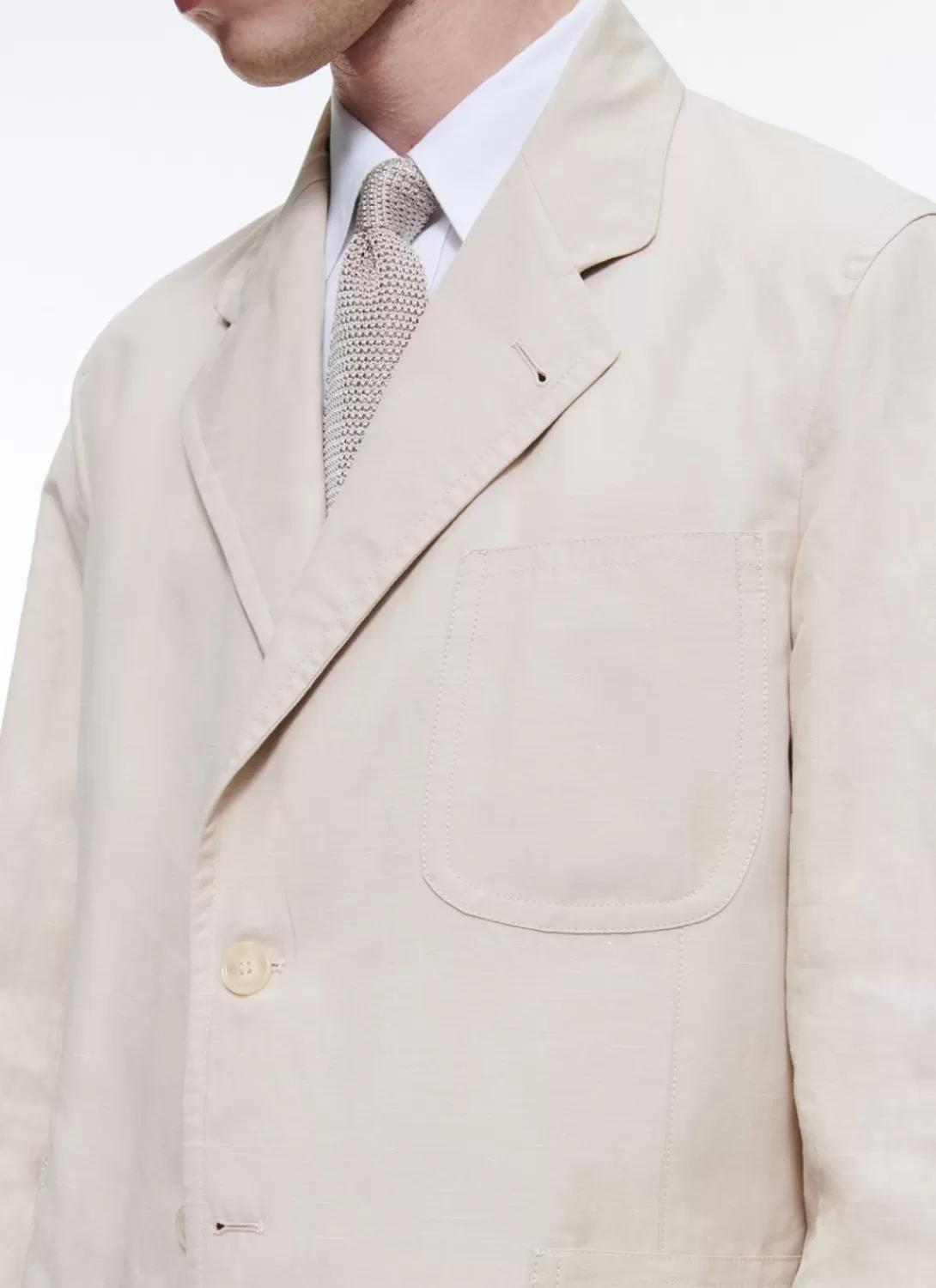 Fursac Linen And Cotton Slack Jacket Beige Online