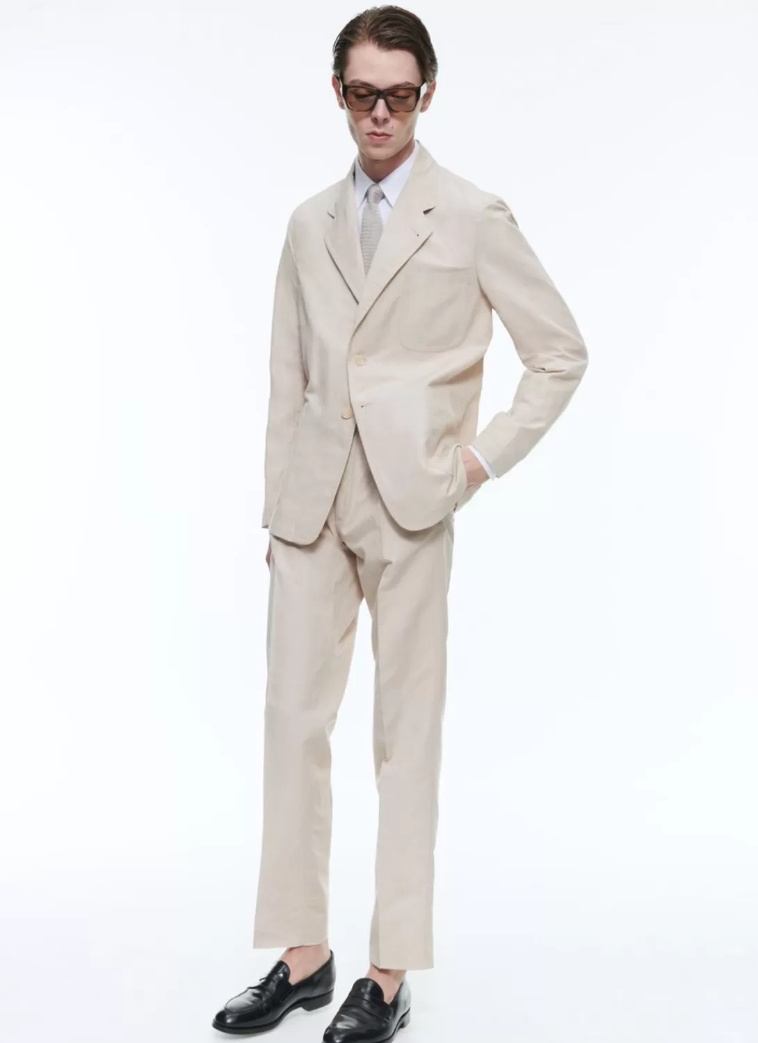 Fursac Linen And Cotton Slack Suit Beige Hot