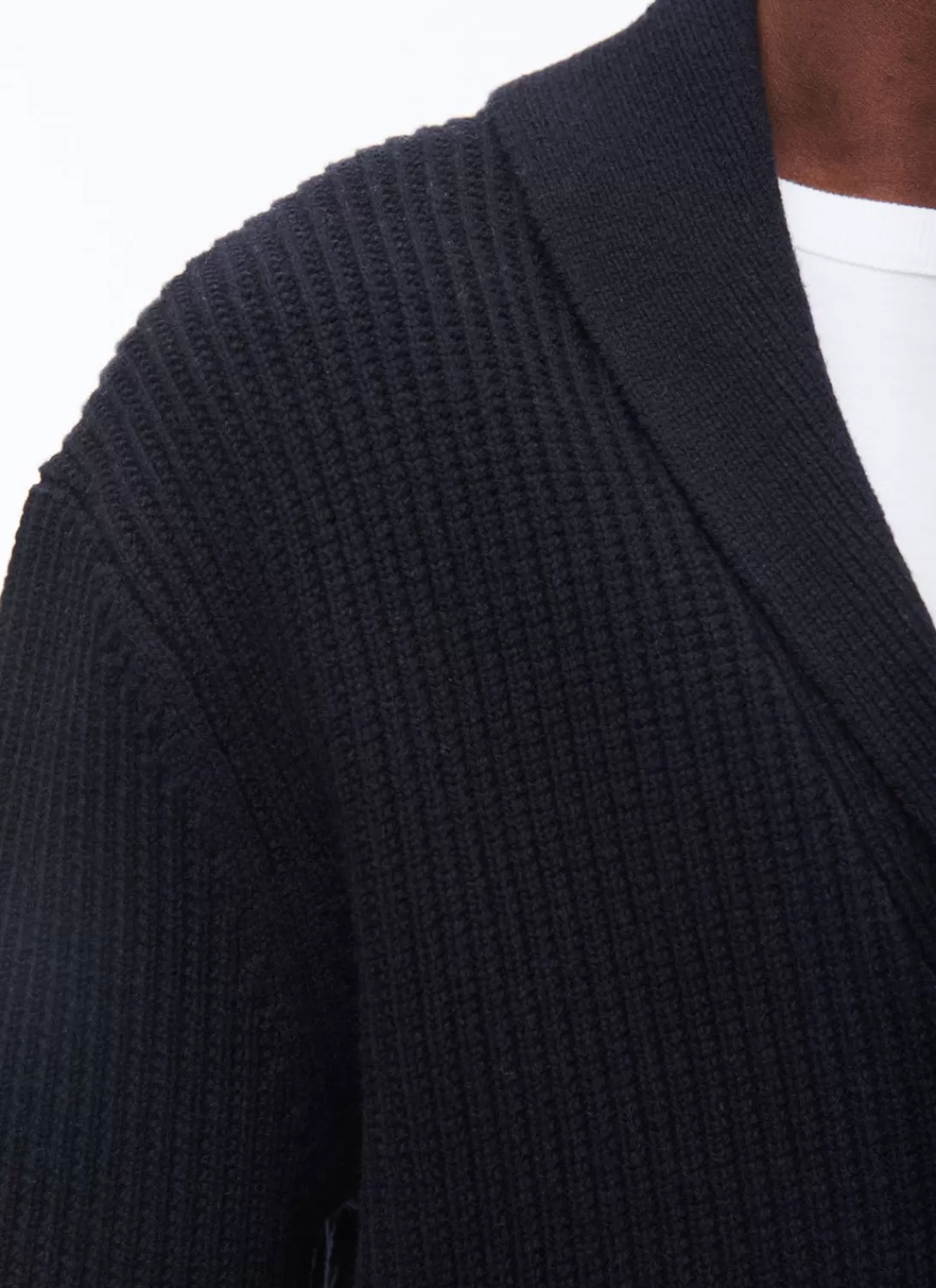 Fursac Merino Wool Cardigan Navy Blue Discount