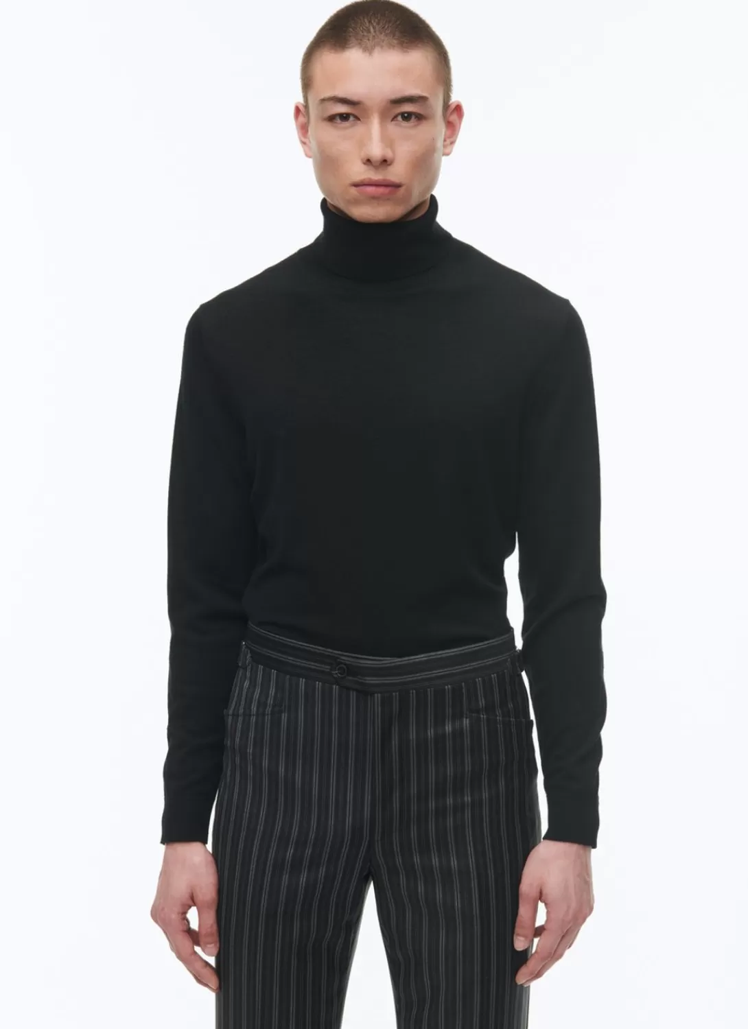 Fursac Merino Wool Roll Neck Sweater Black Shop