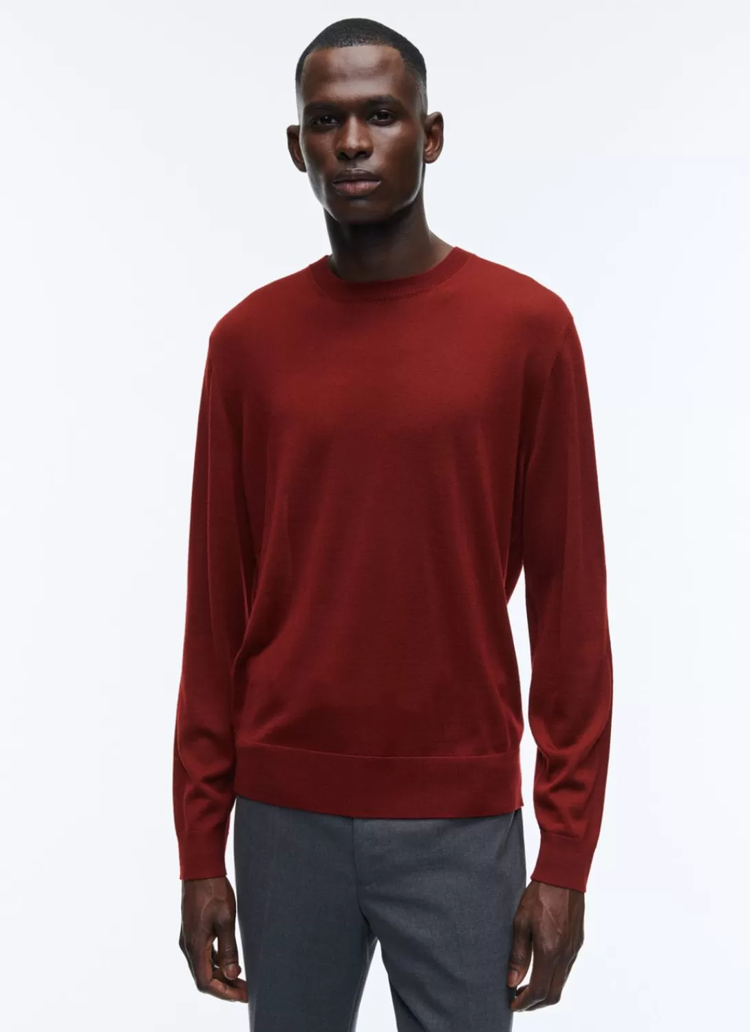 Fursac Merino Wool Sweater Burgundy Sale