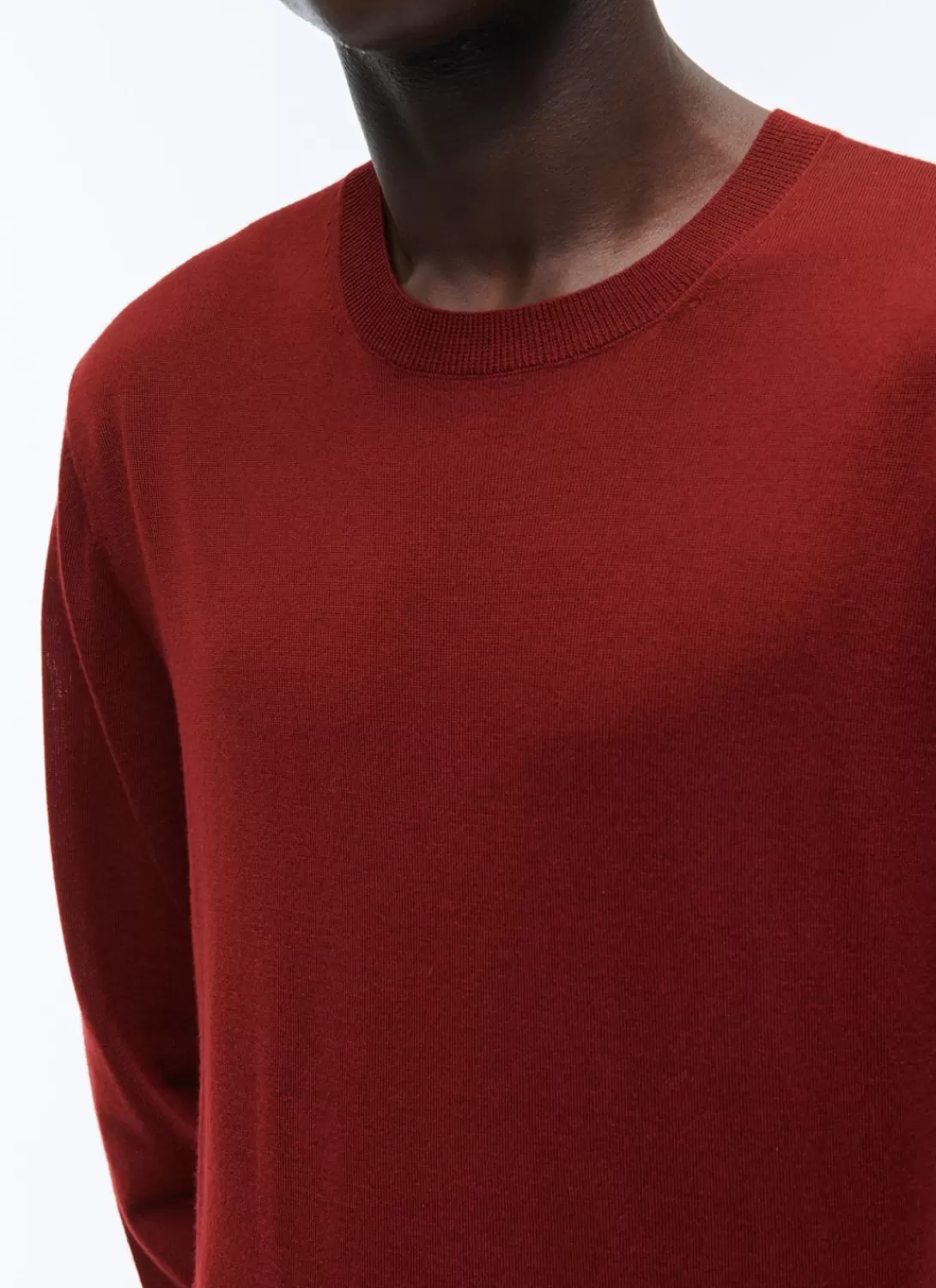 Fursac Merino Wool Sweater Burgundy Sale
