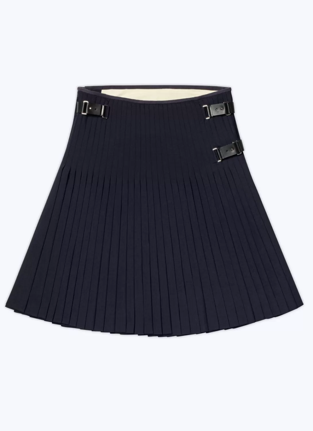 Fursac Mohair And Virgin Wool Scottish Kilt Navy Blue Cheap