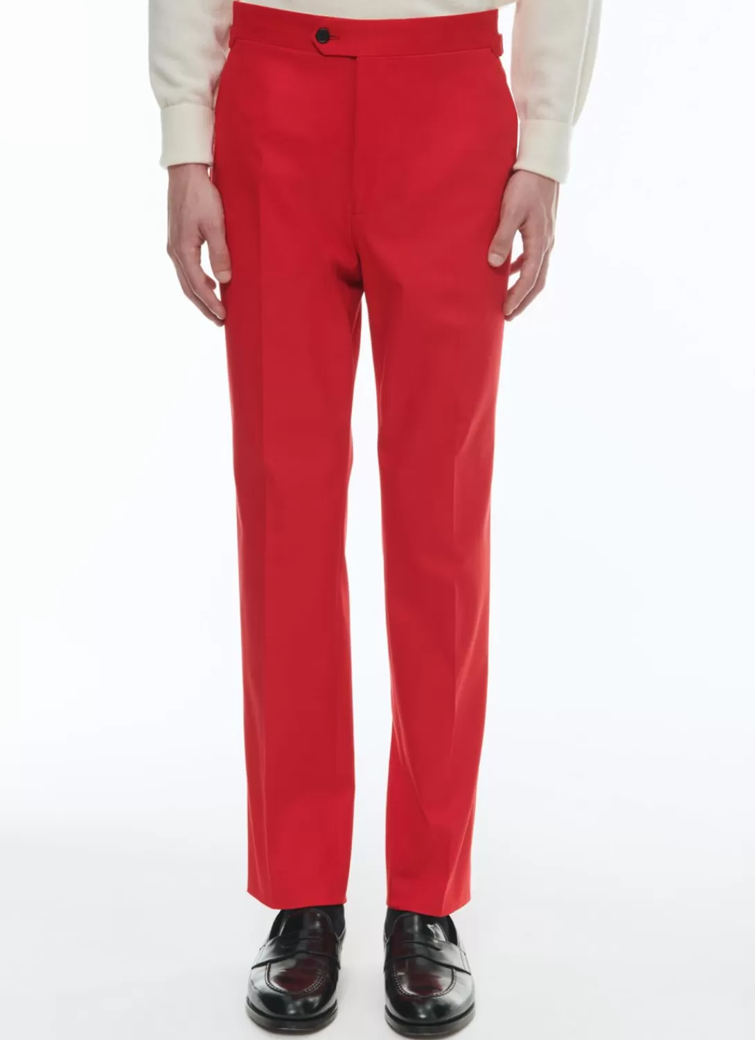 Fursac Organic Cotton Gabardine Chino Trousers Red Hot